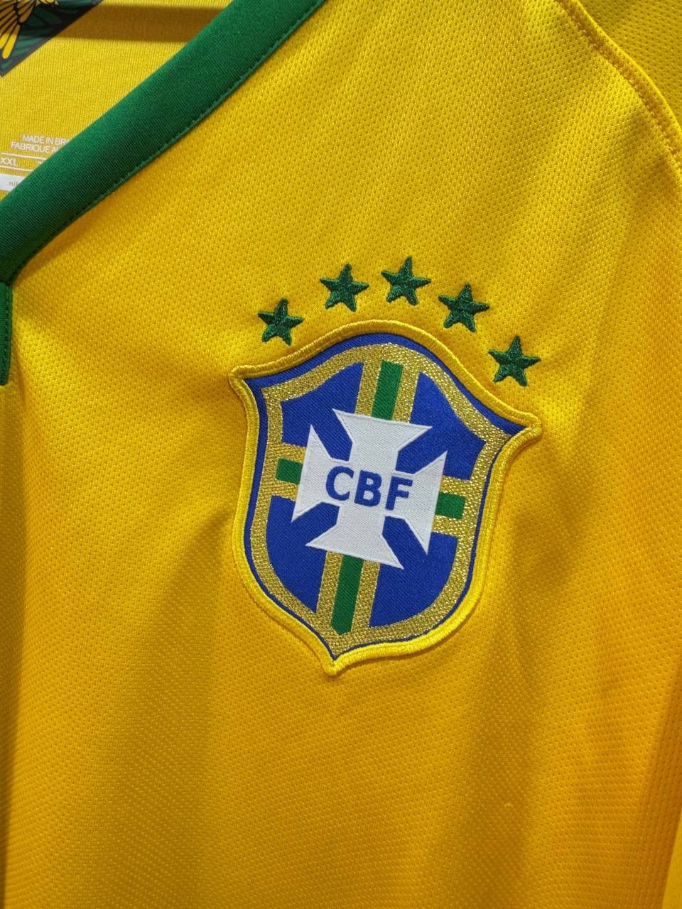 Nike Nike Brasil CBF Brazil 2014 Home Dri-Fit Soccer Jersey Size US XXL / EU 58 / 5 - 4 Thumbnail