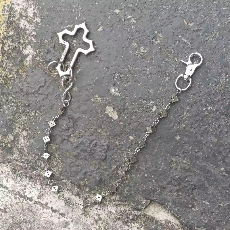 Jewelry Cross Dice Wallet Chain Size ONE SIZE - 2 Thumbnail