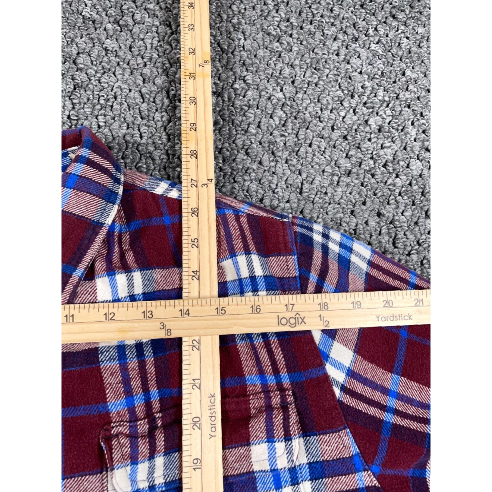 Vintage VINTAGE Sherpa Lined Flannel Shirt Jacket Adult Large Red Blue Plaid Heavyweight Shacket Mens Large Red Plaid 90s Retro Grunge Pockets Size US L / EU 52-54 / 3 - 7 Thumbnail
