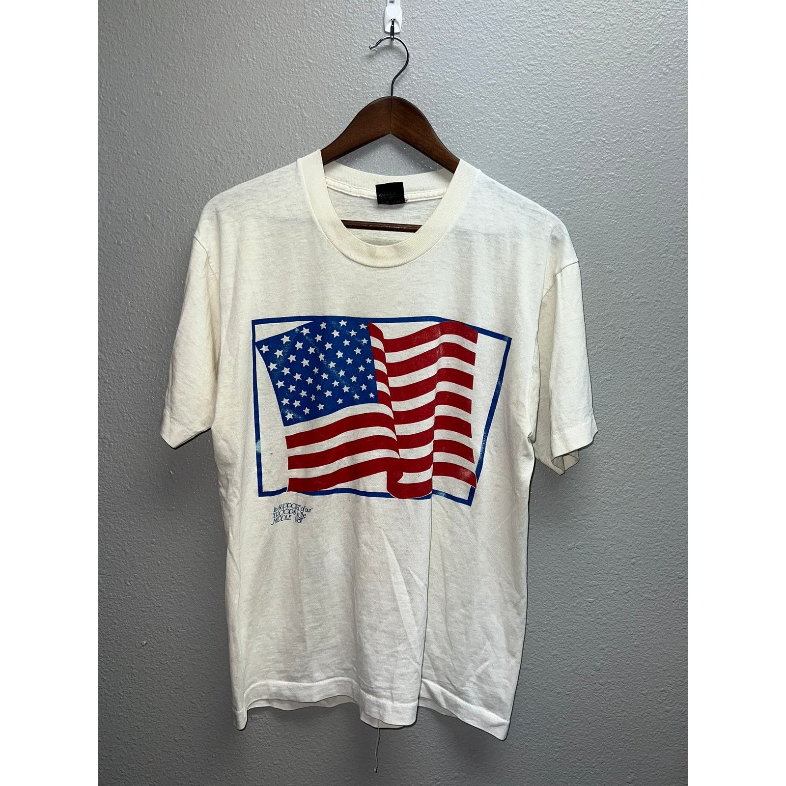 Other Vintage Support Our Troops Shirt America Tee 90s 1990s Large Size US L / EU 52-54 / 3 - 1 Thumbnail