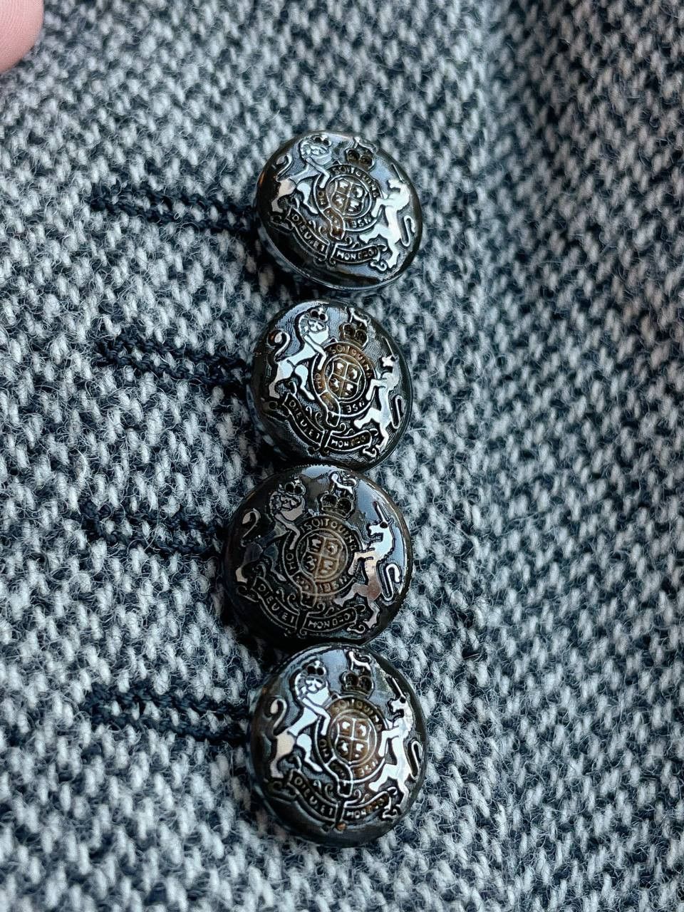 Dolce & Gabbana Dolce & Gabbana Martini Tweed Blazer Grey Size 52R - 15 Thumbnail