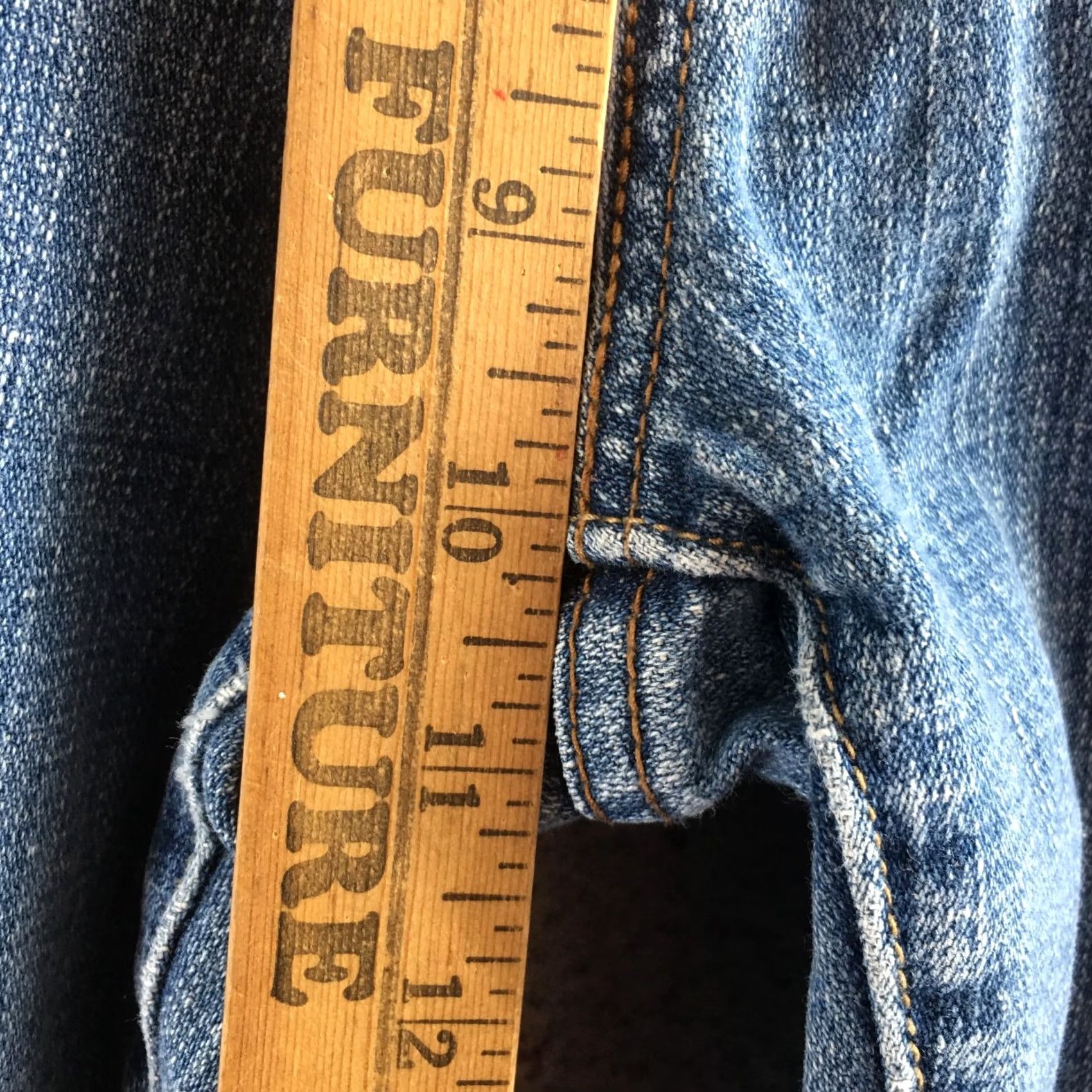 Levi's Levi's 505 Jeans Womens 12 Medium Straight Blue Denim Mid Rise Classic Jeans Size 34" / US 12 / IT 48 - 7 Thumbnail