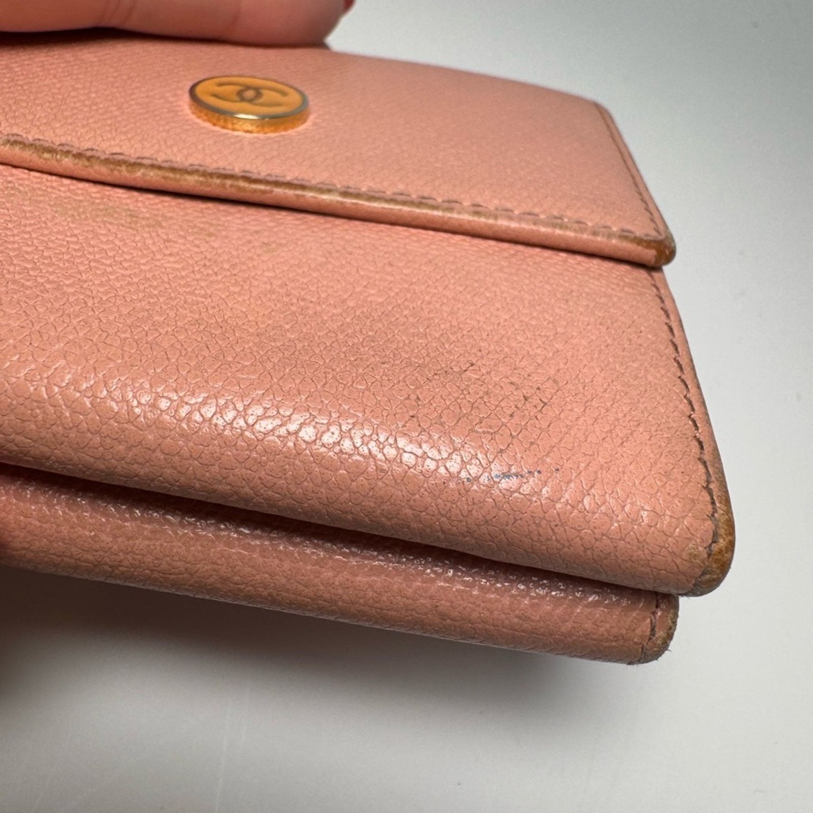 Chanel Chanel Vintage Button Line Pink Snap Wallet Coco Mark Size ONE SIZE - 14 Thumbnail