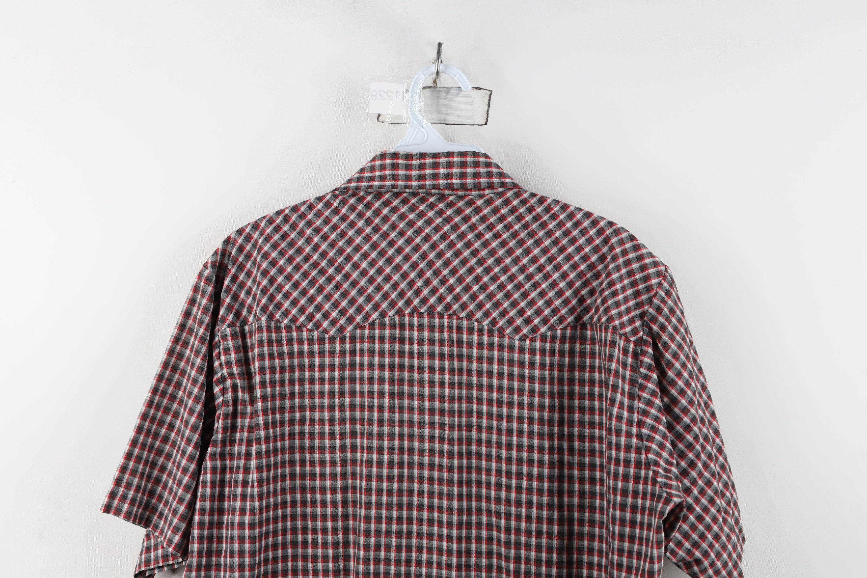 Levi's Vintage 80s 90s Levis Cowboy Button Short Sleeve Shirt Plaid Size US L / EU 52-54 / 3 - 10 Thumbnail