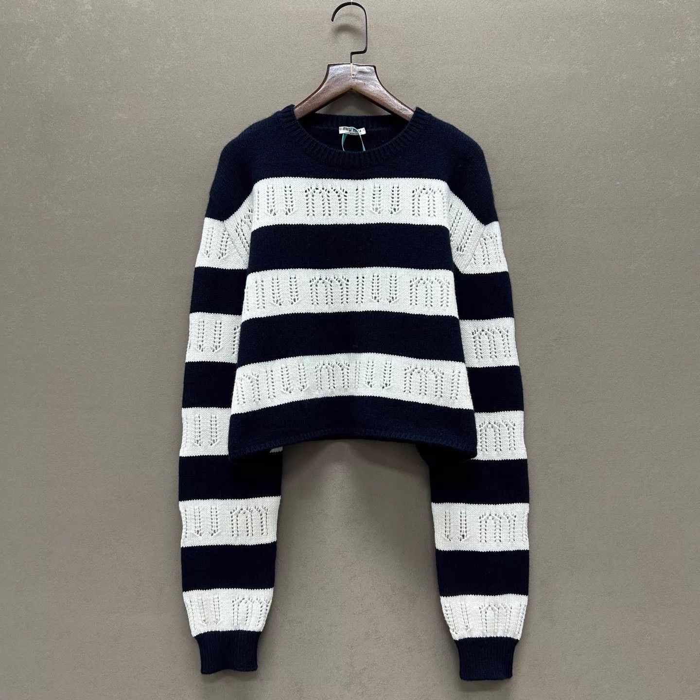 Miu Miu Miu Miu New w/ tags all-over cutout logo sweater 42 Size M / US 6-8 / IT 42-44 - 1 Thumbnail