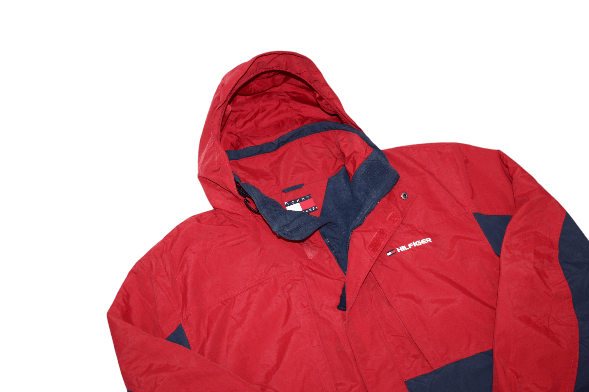 Tommy Hilfiger VTG🔥90's Tommy Hilfiger Fleece Lining Multipocket Jacket Size US XL / EU 56 / 4 - 2 Thumbnail