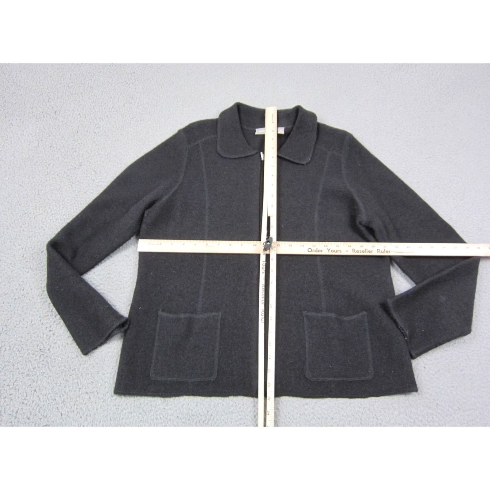 Croft & Barrow Croft & Barrow Sweater Jacket Womens XL Black Wool Full Zip Size XL / US 12-14 / IT 48-50 - 5 Thumbnail