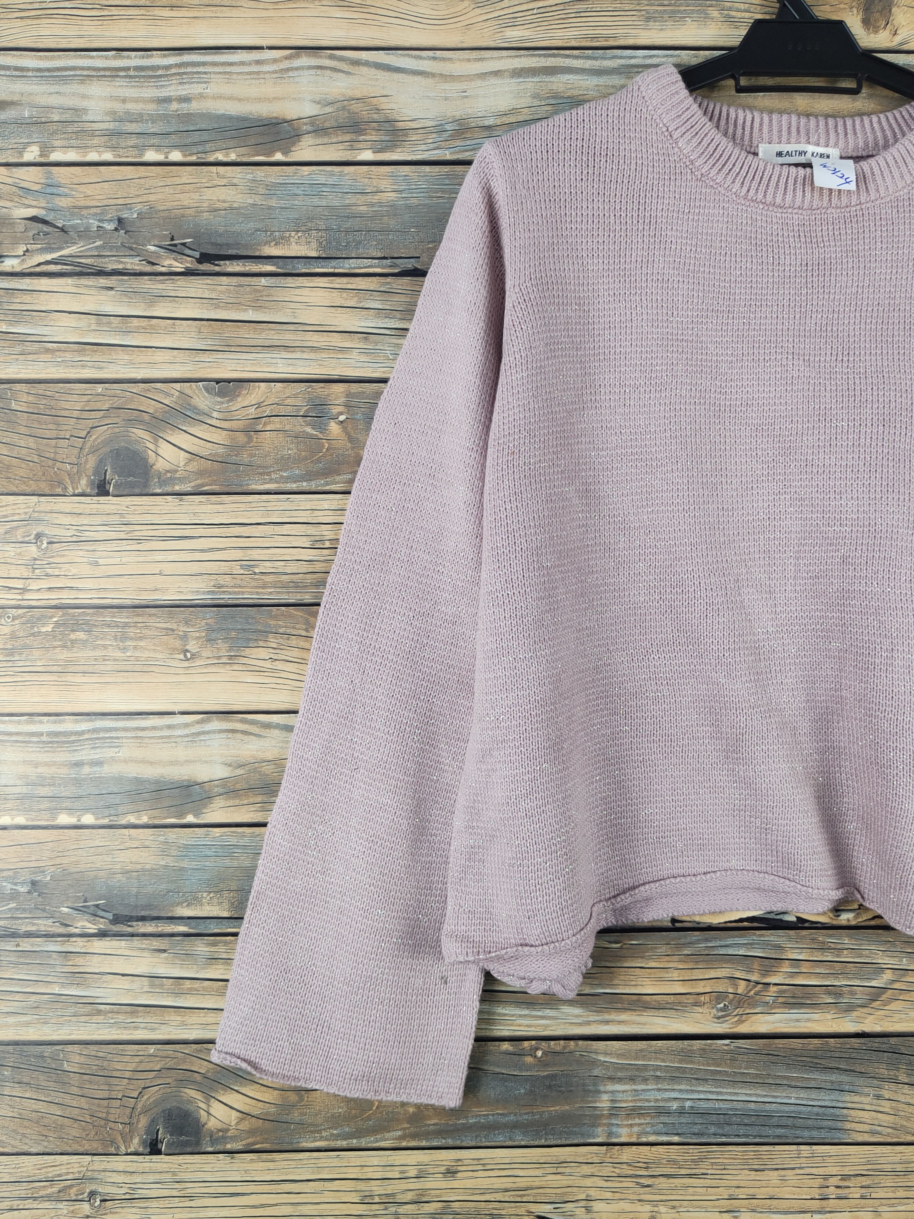 Vintage Healthy Karen Pink Knitwear Crop Tops #W2124 Size M / US 6-8 / IT 42-44 - 3 Thumbnail