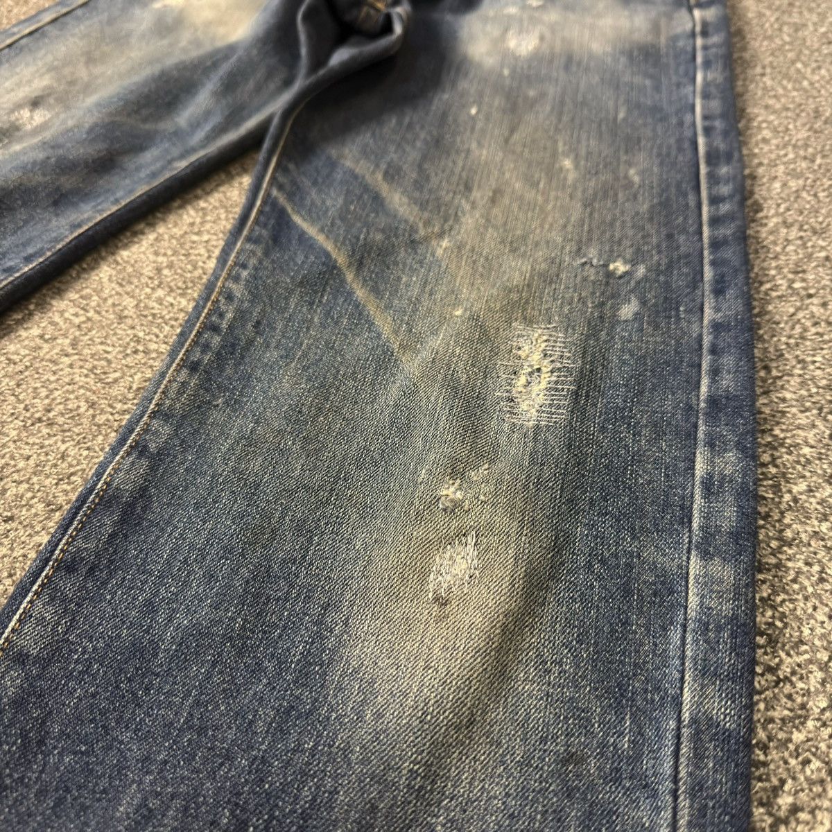 Warehouse Vintage Japanese Denim Warehouse Distressed Dirty Wash Jean Size US 27 - 5 Thumbnail