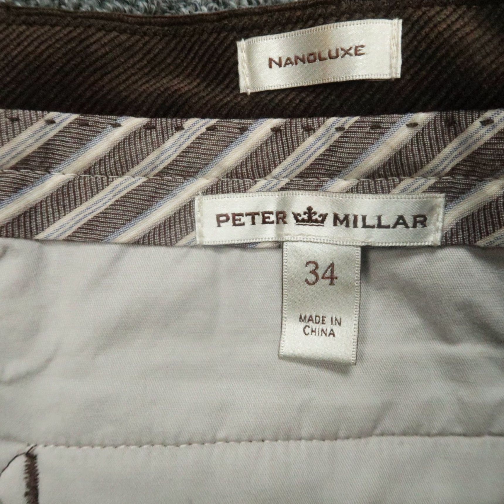 Peter Millar Peter Millar Pants Mens 34x28 Brown Nanoluxe Corduroy Cord Soft Chino Trouser Shirt? Size US 34 / EU 50 - 4 Thumbnail