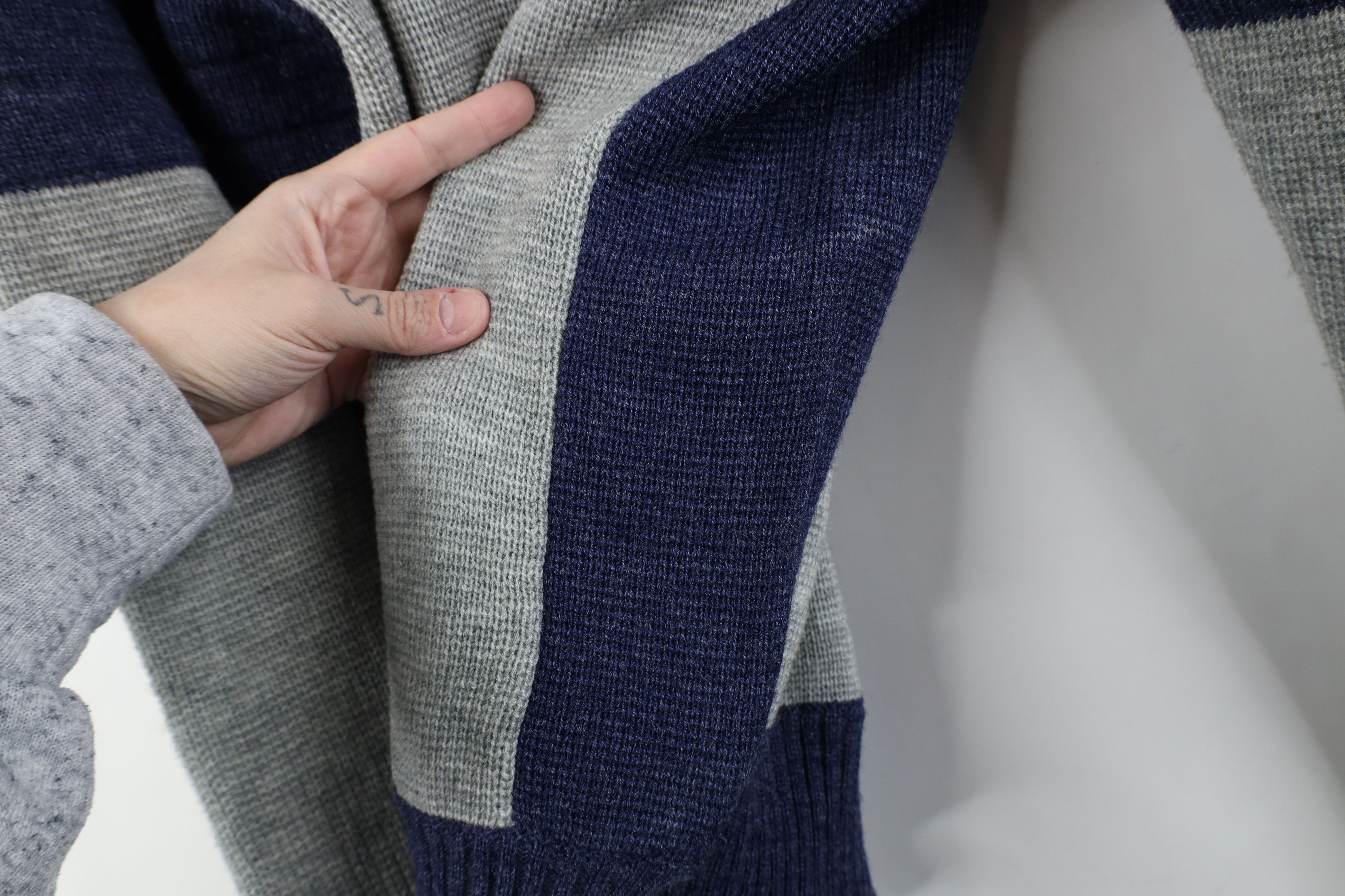 Vintage Vintage 90s Streetwear Ribbed Knit Crewneck Sweater Acrylic Size US XL / EU 56 / 4 - 7 Thumbnail