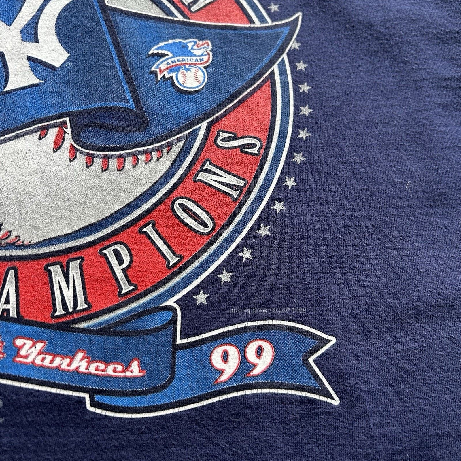 MLB Vintage 1999 New York Yankees T Shirt XXL 90s MLB Pro Player Size US XXL / EU 58 / 5 - 4 Thumbnail