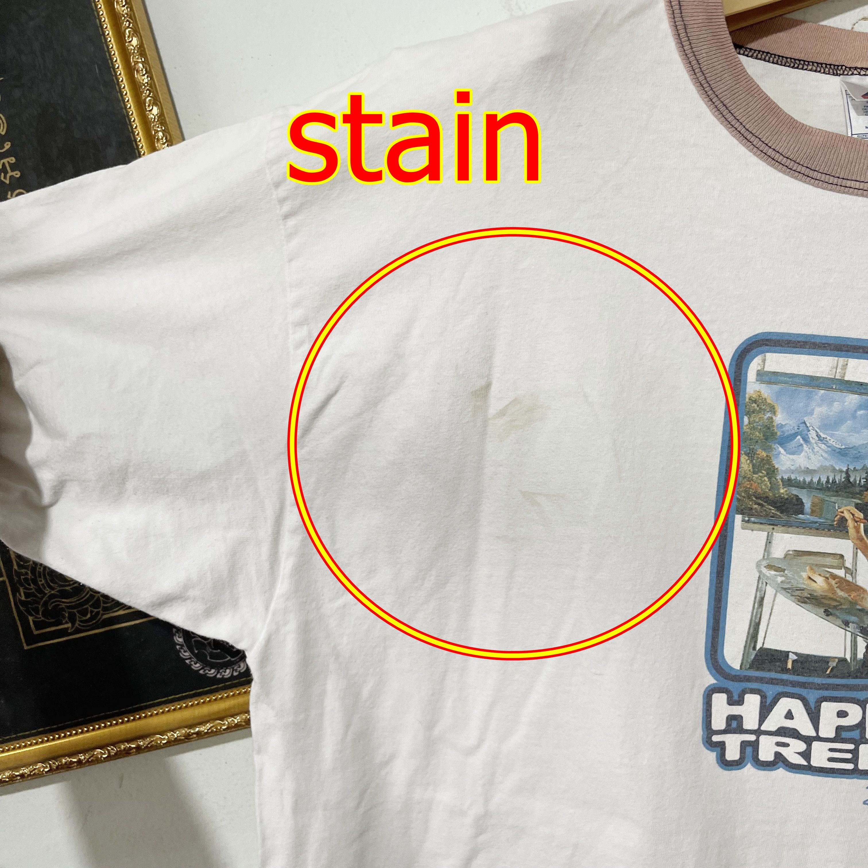 Arts & Science Vintage Bob Ross “Happy Trees” Ringer T-Shirt Size US XL / EU 56 / 4 - 7 Thumbnail
