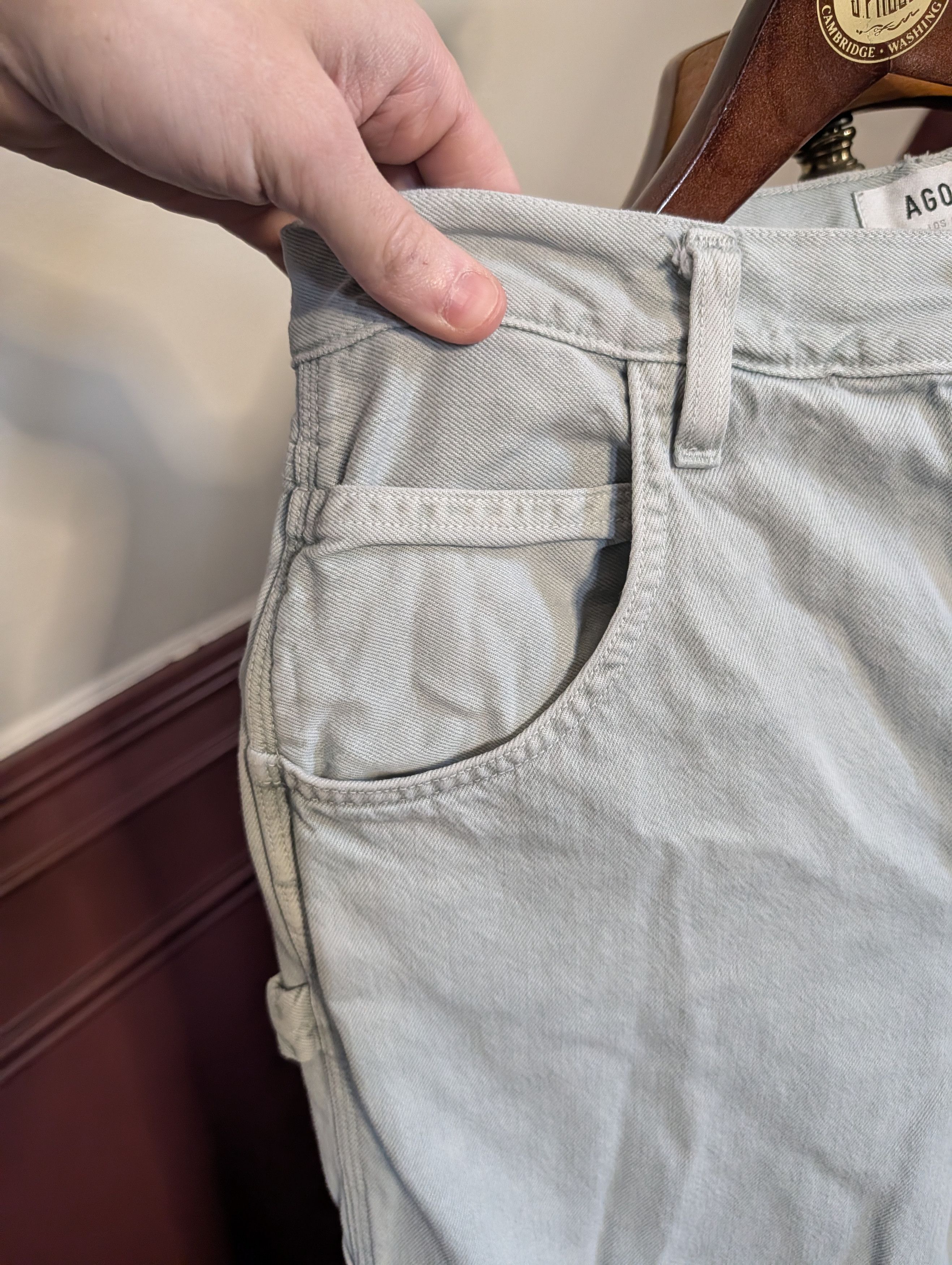 Agolde Blue/seafoam MiUSA carpenters jeans org. Cotton wide leg Size US 29 - 3 Thumbnail