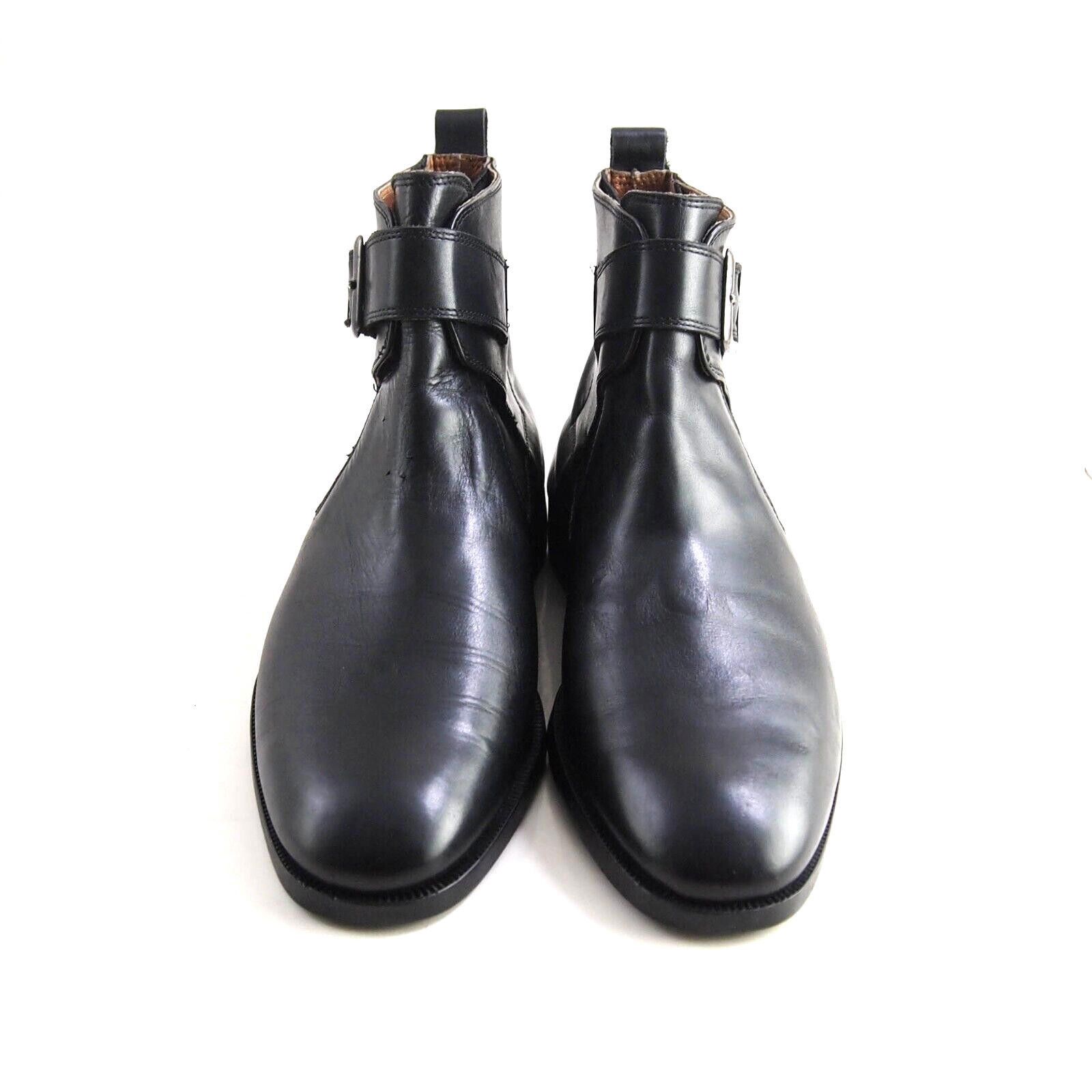Versace Versace Buckled Boots Black Leather Mens Size US 9 EU 42 Size US 9 / EU 42 - 3 Thumbnail