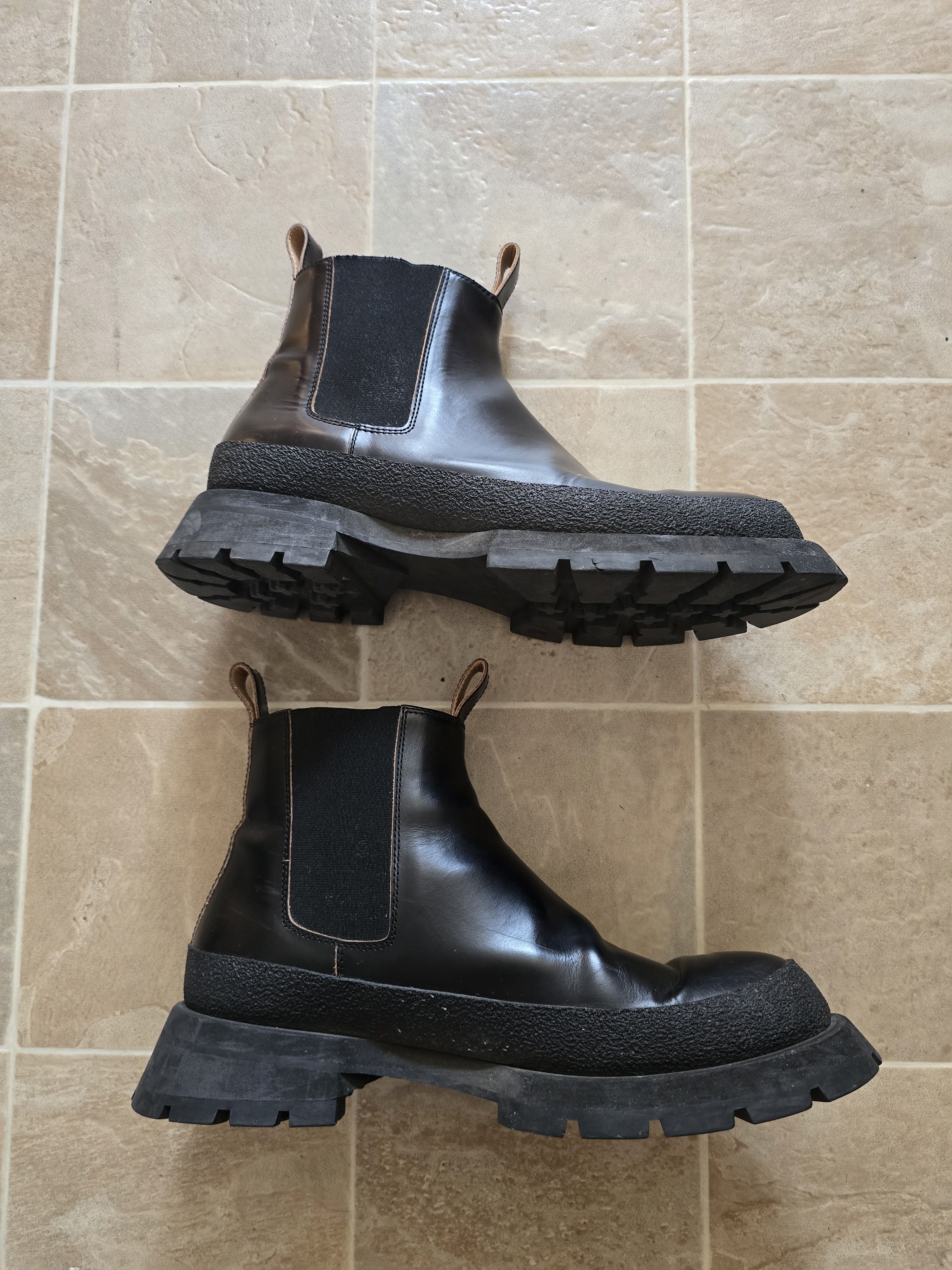 Jil Sander Jil Sander Black Leather Chunky Chelsea Boots Size US 10 / EU 43 - 3 Thumbnail