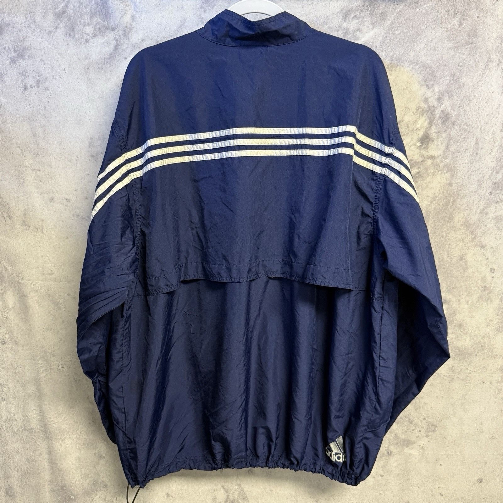 Adidas Vintage Adidas Windbreaker Jacket Mens 2XL 26.5x29.5 Blue Y2 Size US XXL / EU 58 / 5 - 2 Thumbnail