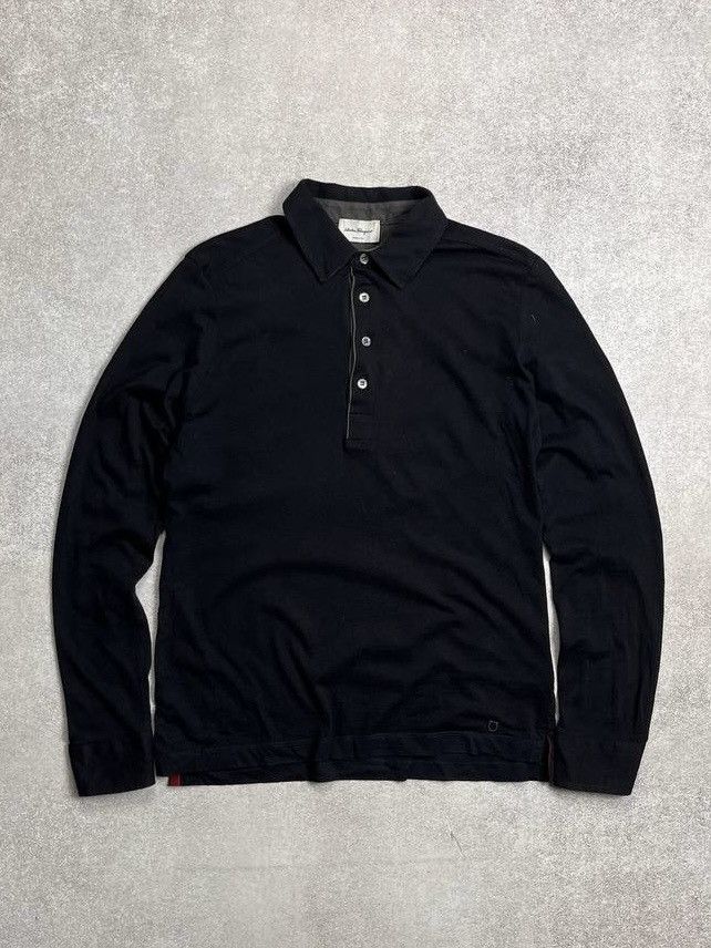 Salvatore Ferragamo Salvadore Ferragamo Longsleeve Polo Shirt S Size US S / EU 44-46 / 1 - 1 Thumbnail