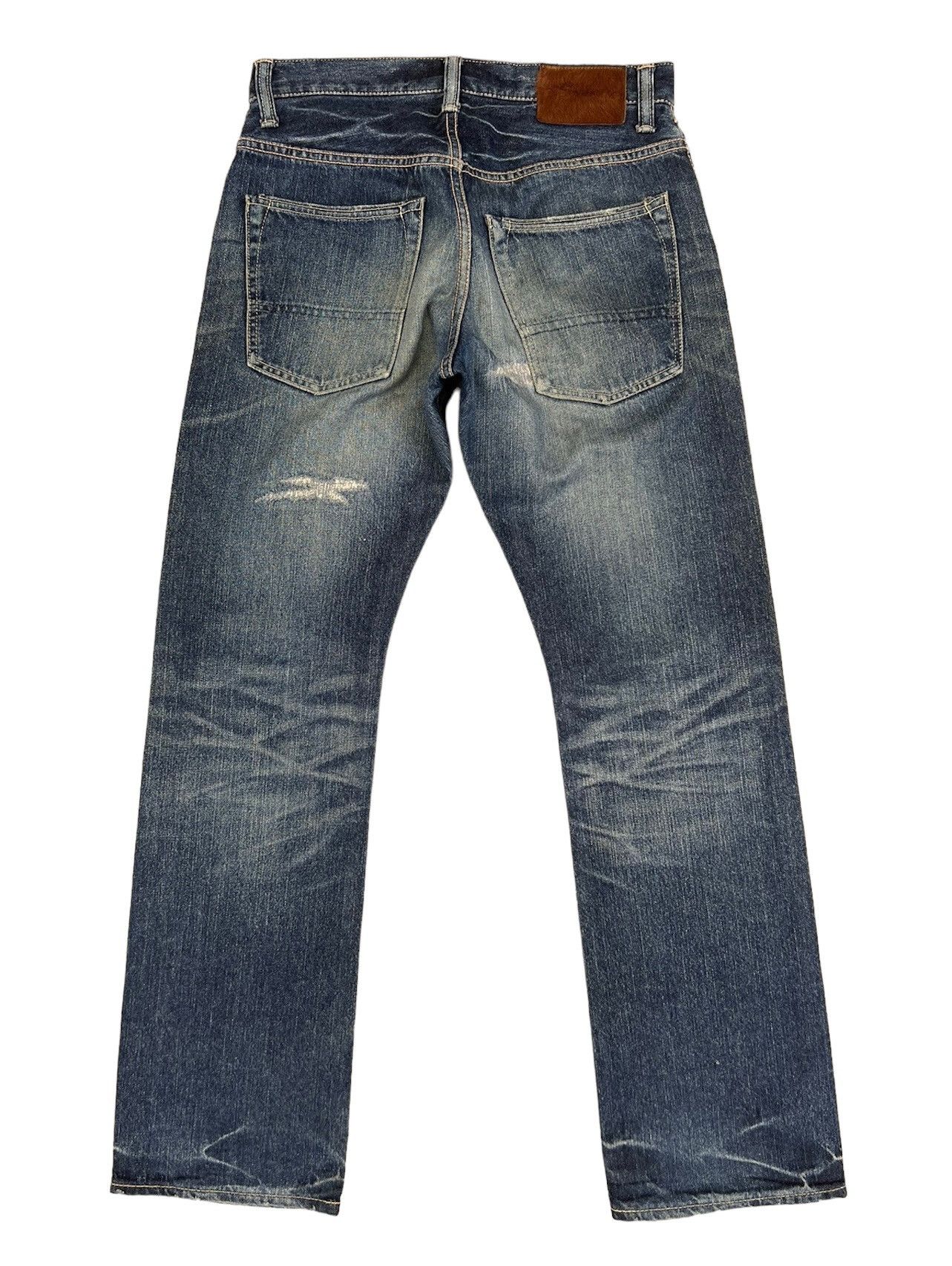 Vintage Acoustic Japan Distress Mud Denim Redline Selvedge Jeans Size US 30 / EU 46 - 2 Thumbnail