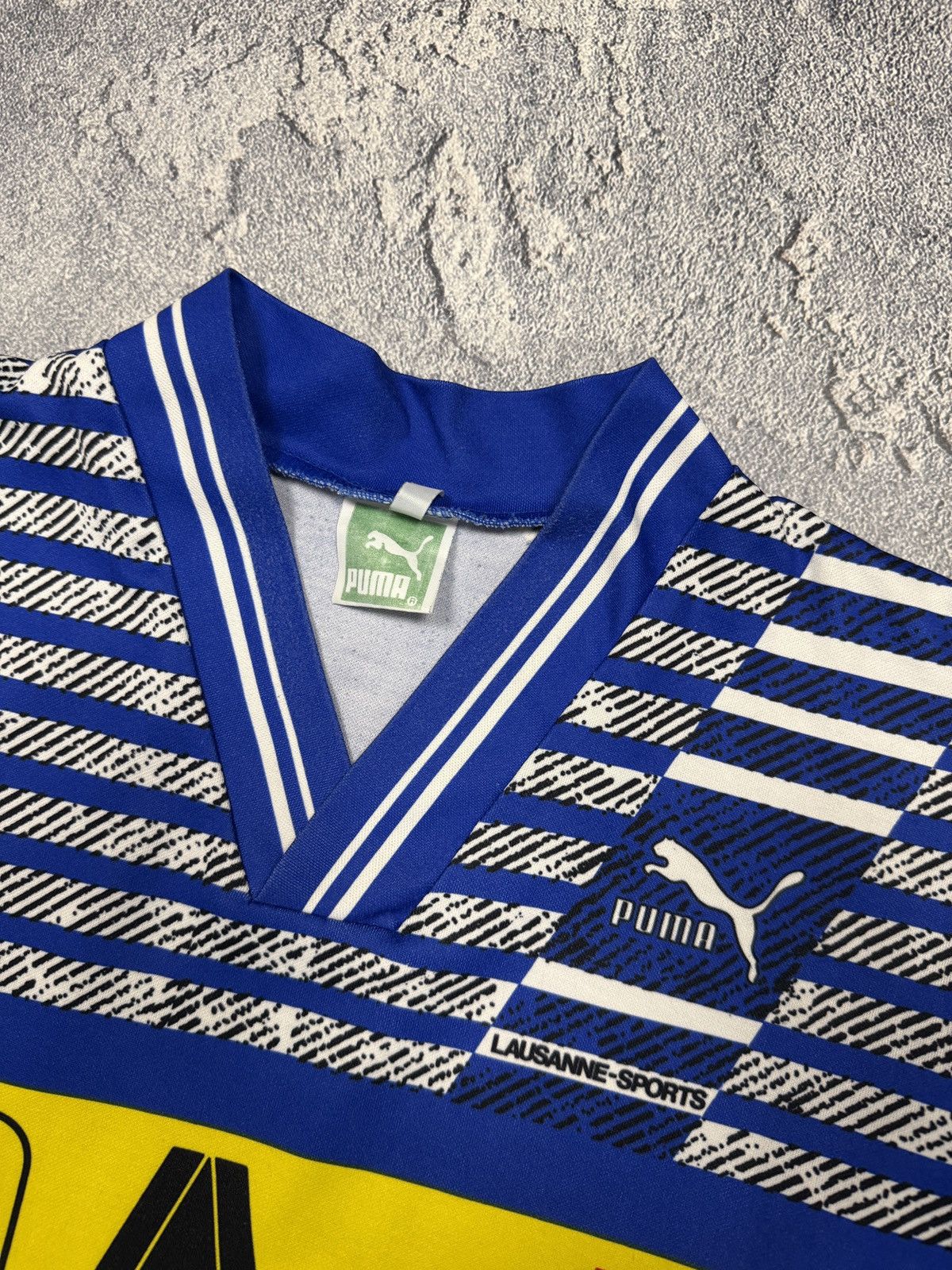 Puma Vintage 90s Puma Lausanne Sports Agip Long sleeve Size US XL / EU 56 / 4 - 5 Thumbnail