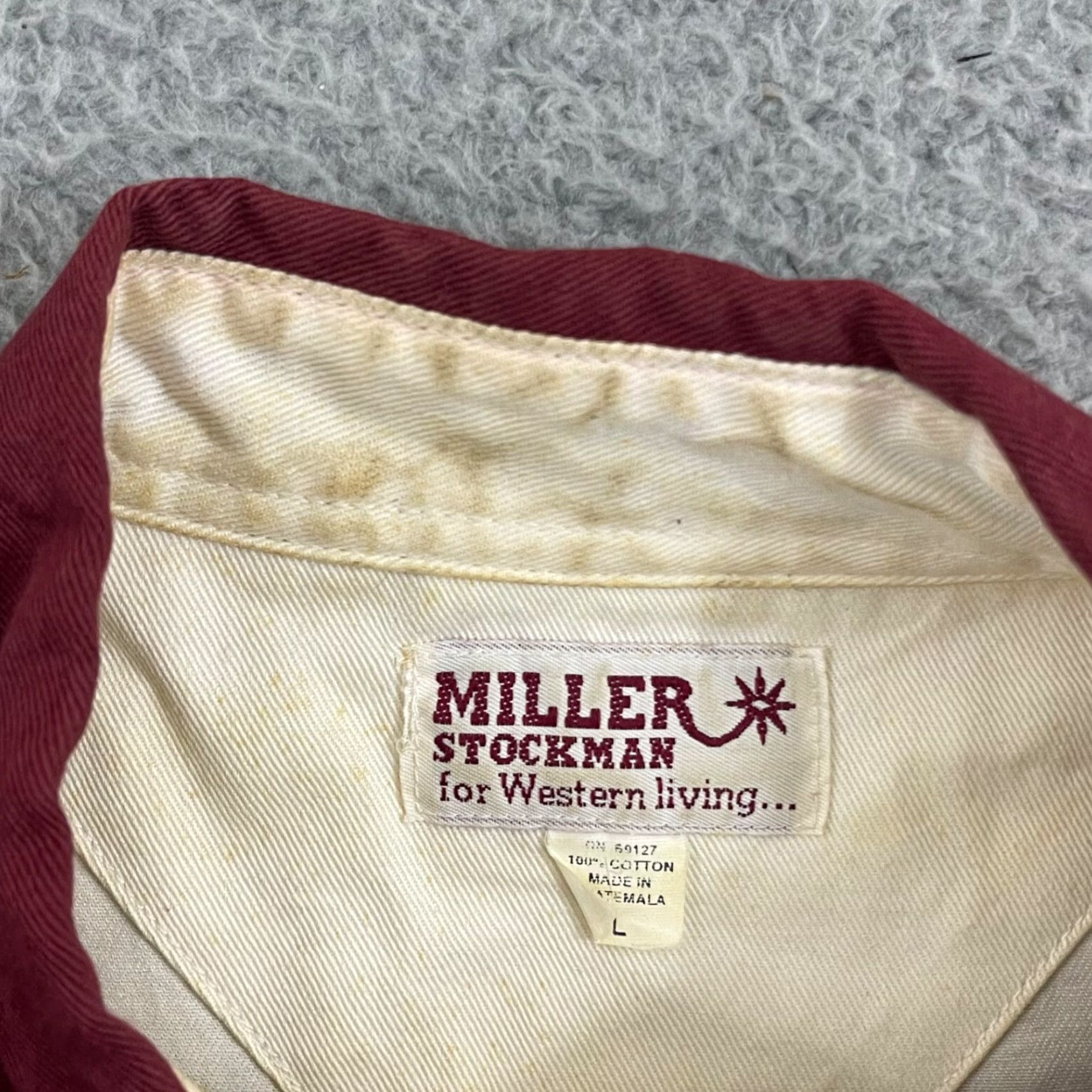 Vintage VINTAGE Miller Stockman Shirt Mens Large Red Western Cowboy Button 90s Workwear Size US L / EU 52-54 / 3 - 7 Thumbnail