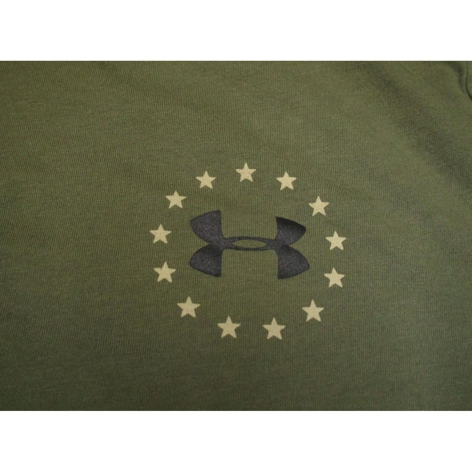 Under Armour Under Armour Shirt Men Small Green HeatGear Short Sleeve Tee USA Flag Patriotic Size US S / EU 44-46 / 1 - 3 Thumbnail