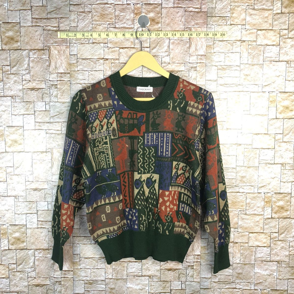 Homespun Knitwear Lhadorian Green art vintage Knitwear #A486 Size S / US 4 / IT 40 - 1 Thumbnail
