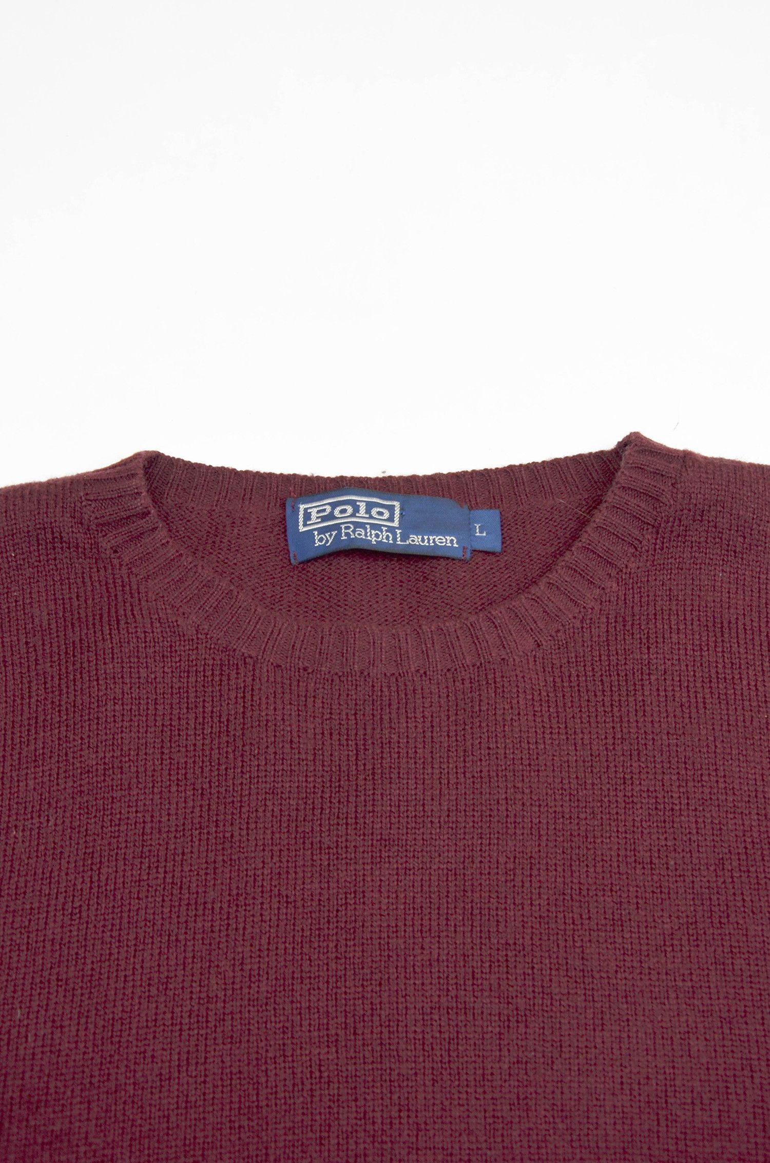 Polo Ralph Lauren Polo Ralph Lauren Lambswool Burgundy Sweater Size L Size US L / EU 52-54 / 3 - 8 Thumbnail