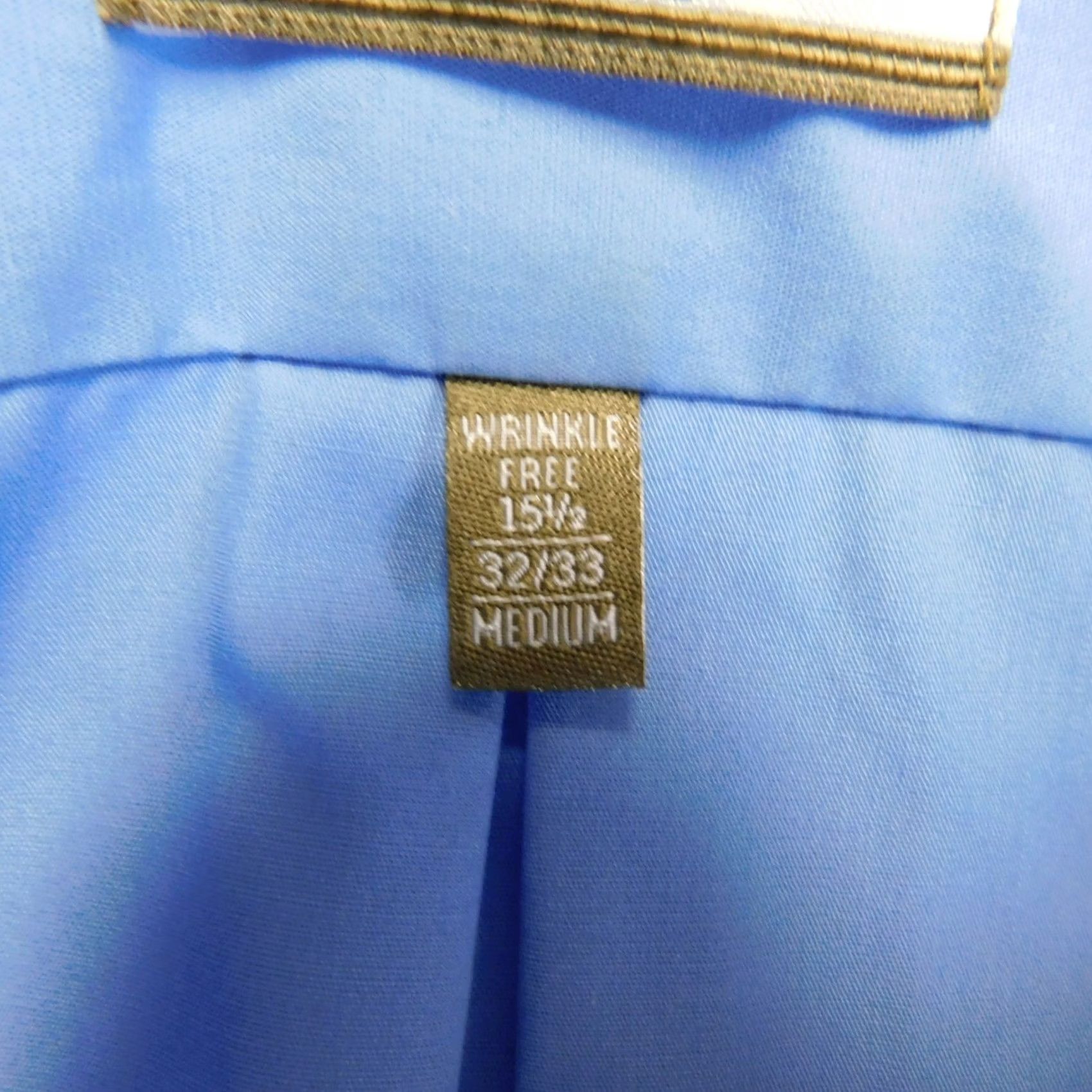 Van Heusen Van Heusen Men's Long Sleeve Button-Up Shirt Medium Blue Fitted Classic Preppy Size US L / EU 52-54 / 3 - 4 Thumbnail
