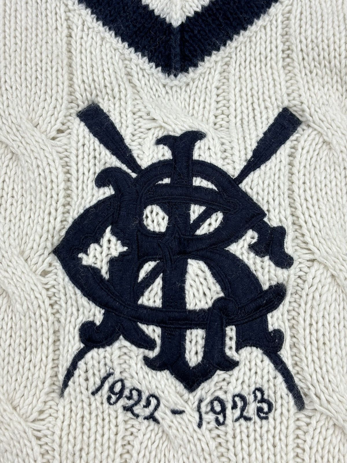 Polo Ralph Lauren 1922-1923 POLO Cashmere Cable-Knit Vest Tenis Gilet Jumper Size US XL / EU 56 / 4 - 10 Thumbnail