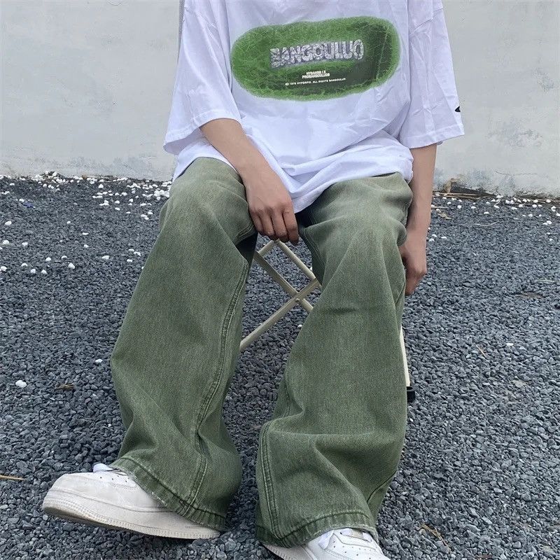 Vintage Jeans Baggy Frayed wide-leg retro Style Hip-hop Trousers Size US 34 / EU 50 - 4 Thumbnail