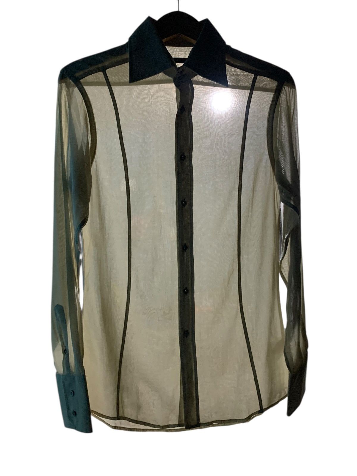Gucci Gucci tom ford sheer button up shirt Size US S / EU 44-46 / 1 - 2 Thumbnail