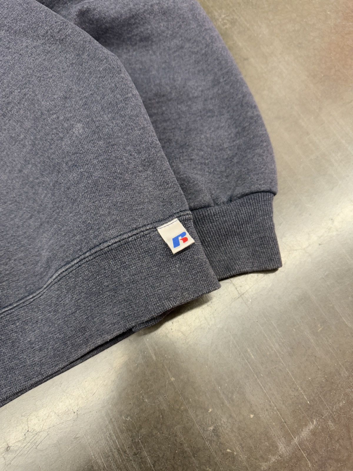 Russell Athletic × Vintage Vintage 90s Russell Athletic Faded Gray Blue Boxy Crewneck Size US XL / EU 56 / 4 - 3 Thumbnail