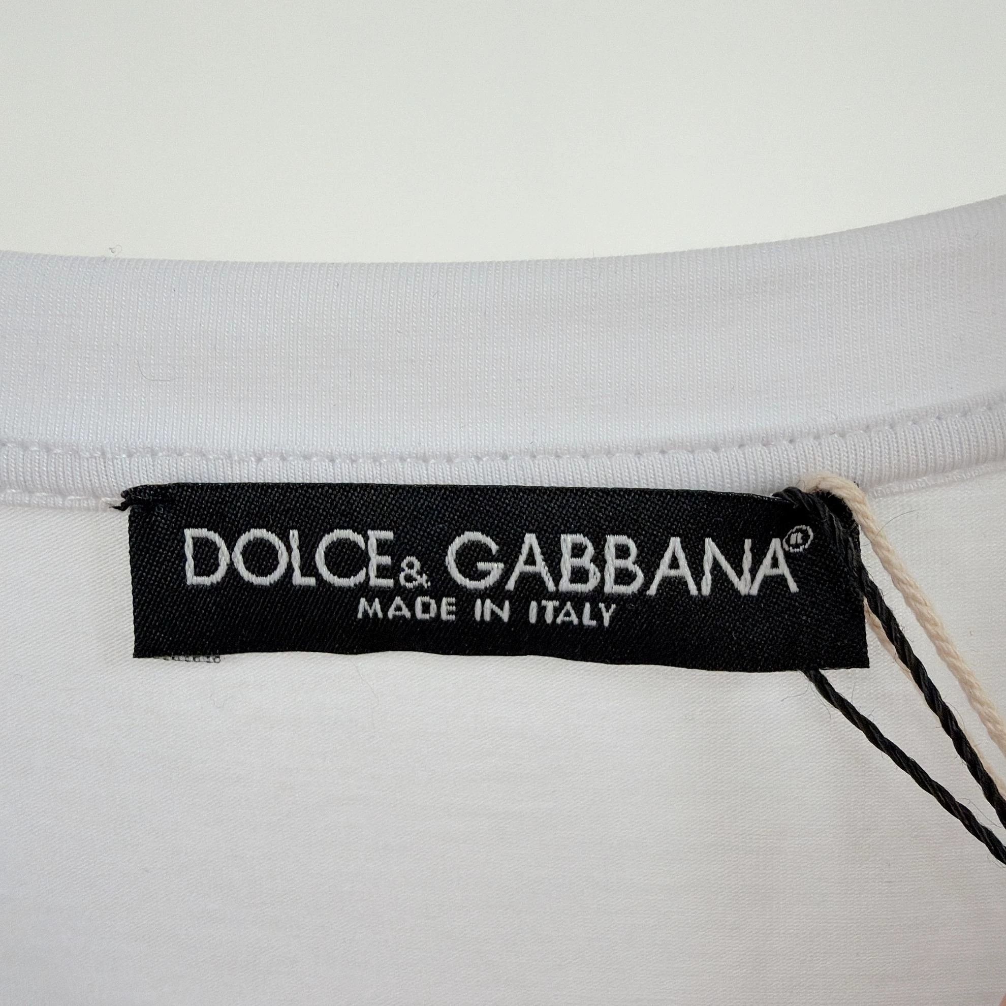 Dolce & Gabbana Dolce&Gabbana White 3D Floral T-Shirt L Size L / US 10 / IT 46 - 6 Thumbnail
