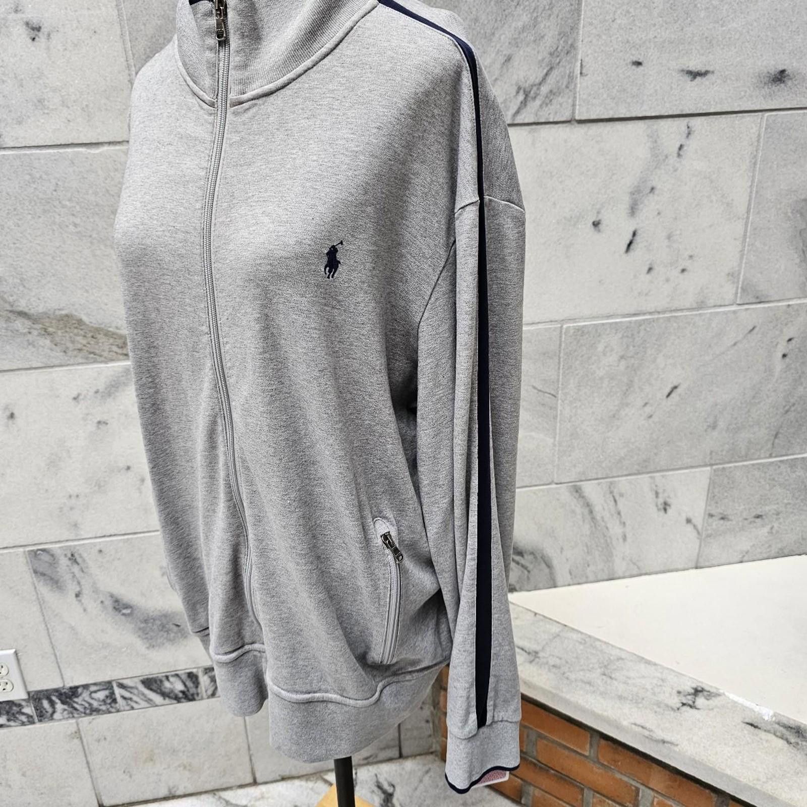 Designer Polo Ralph Lauren Big & Tall Men's Grey Zip Up Jacket Size US XL / EU 56 / 4 - 3 Thumbnail