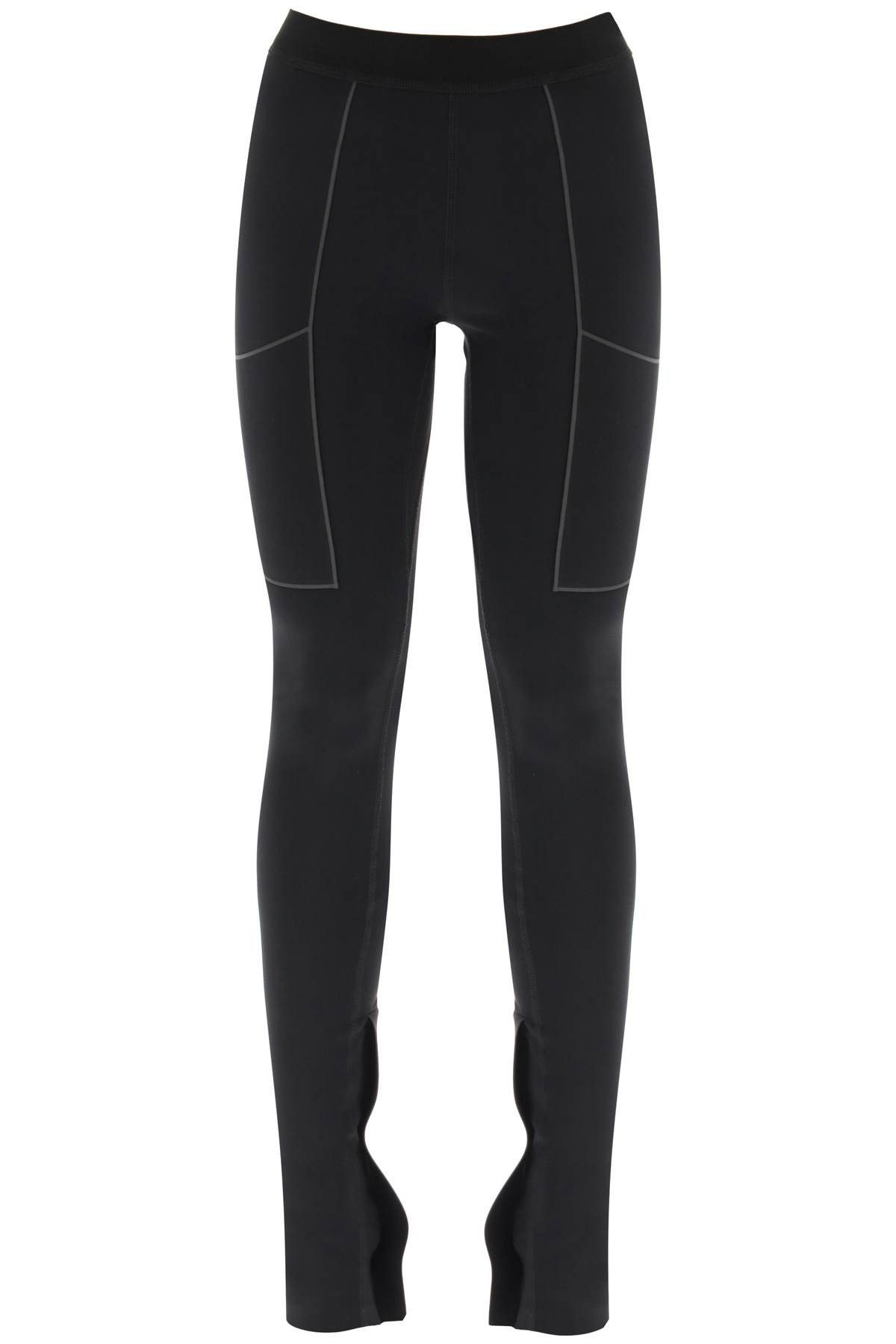 image of Coperni Zippered Cuff Leggings in Nero, Women's (Size 26)