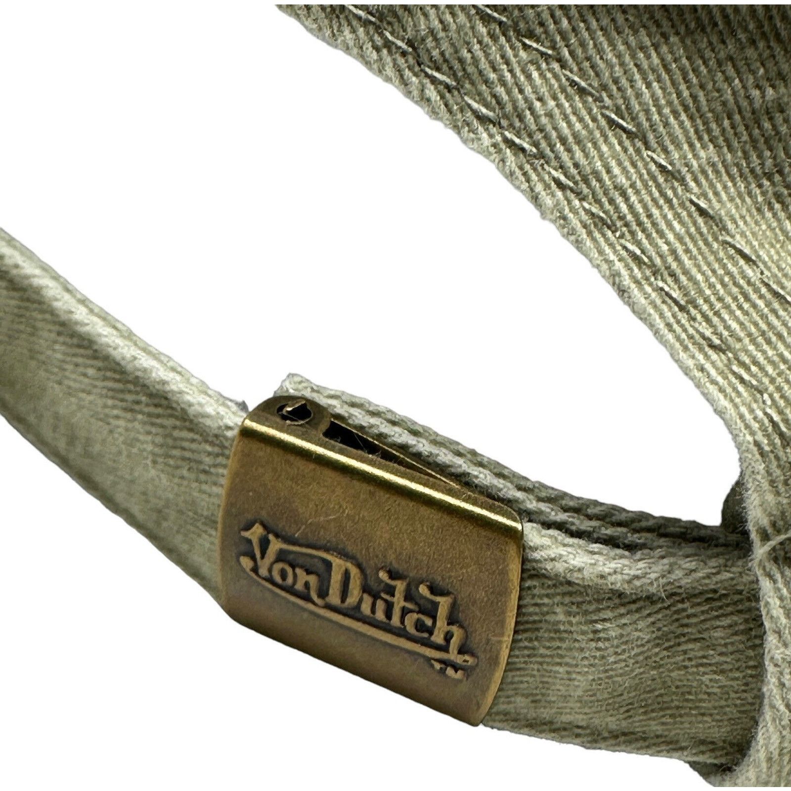 Von Dutch Von Dutch Strapback Hat Washed Green Sage Distressed Dad Cap Size ONE SIZE - 6 Thumbnail