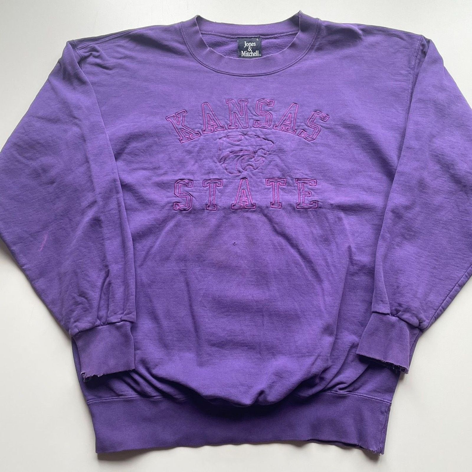 Fruit Of The Loom Vintage 90s Kansas State University Wild Cats Crewneck Large Size US XL / EU 56 / 4 - 1 Thumbnail