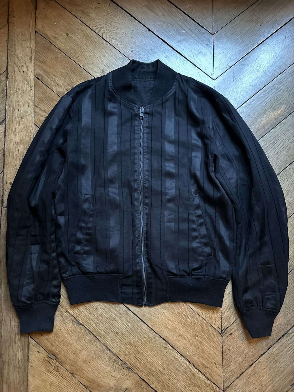 Ann Demeulemeester Ann Demeulemeester Reversible Linen Striped Bomber Jacket Size US S / EU 44-46 / 1 - 1 Thumbnail
