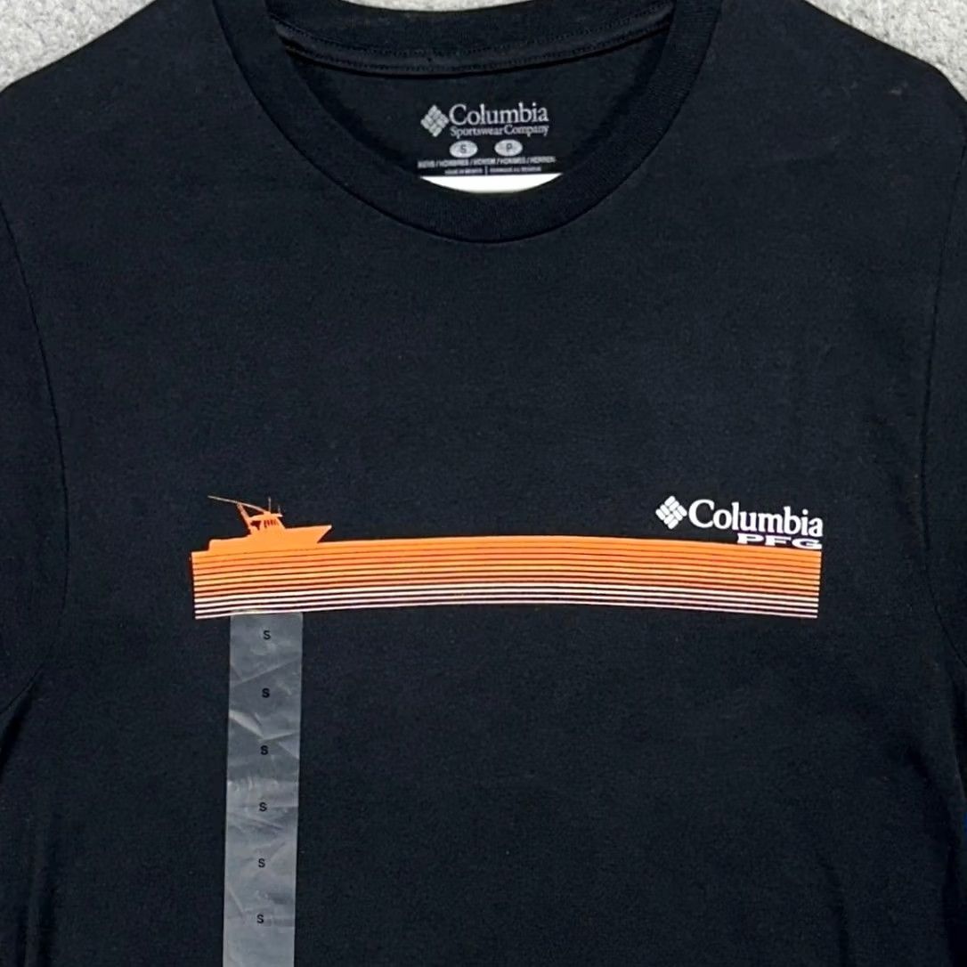 Vintage Columbia PFG Mens T-Shirt Small Black Crewneck Short Sleeve Tee Cotton Logo NEW Size US S / EU 44-46 / 1 - 2 Thumbnail