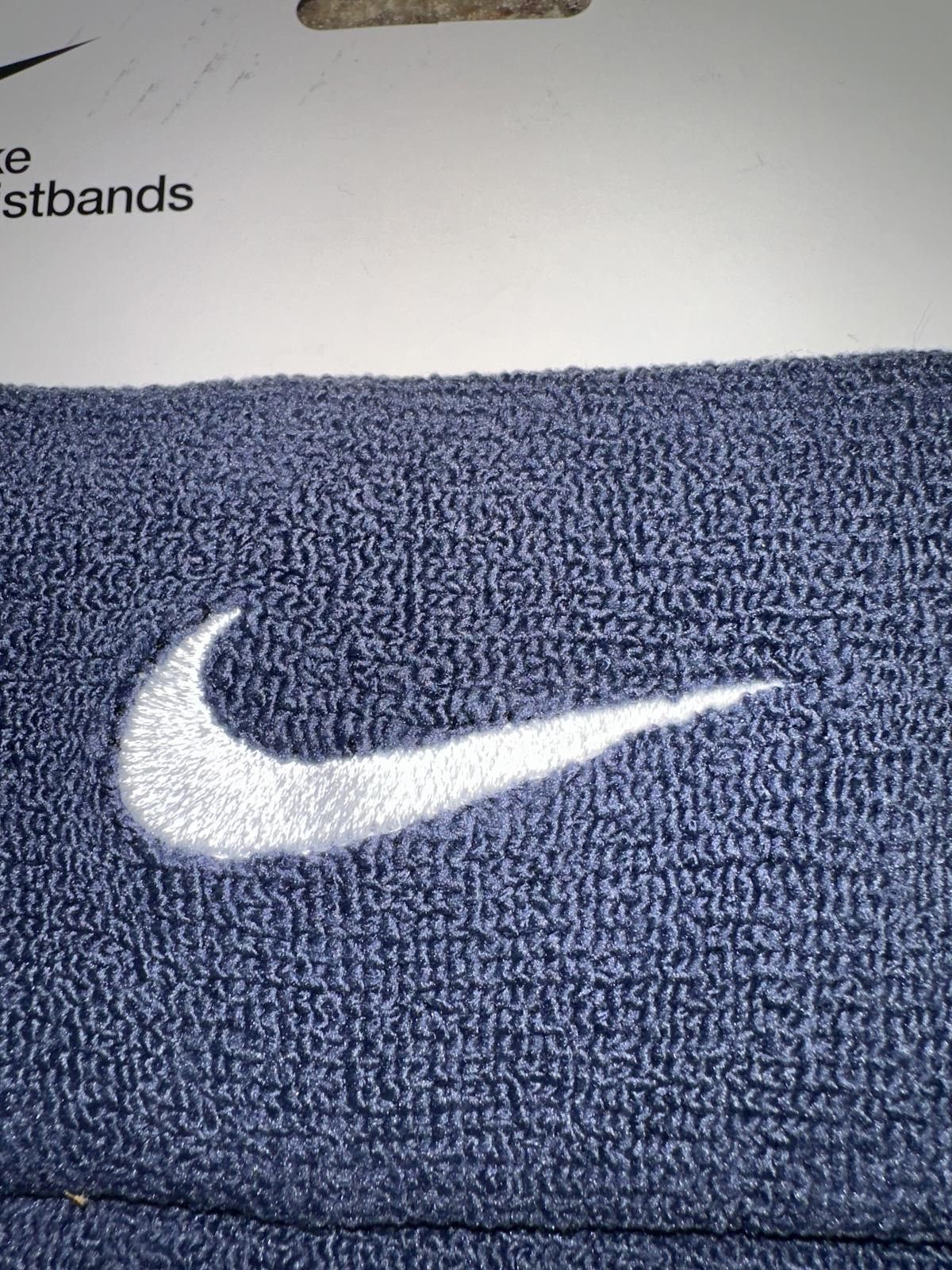 Nike Nike Swoosh Premier Tennis Doublewide DriFit Navy Blue Wristbands Size ONE SIZE - 2 Thumbnail