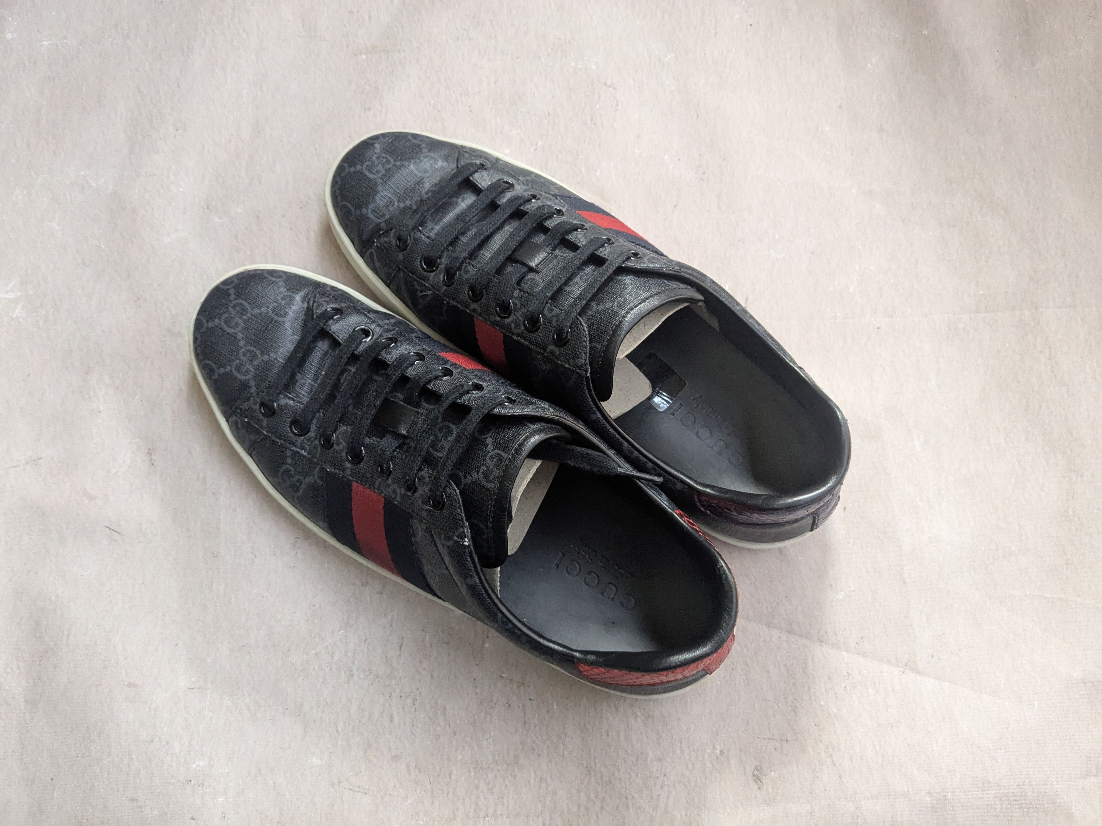 Gucci Gucci Ace Sneakers Monogram 8.5 Logo Low Tops 429445 Size US 8.5 / EU 41-42 - 7 Thumbnail