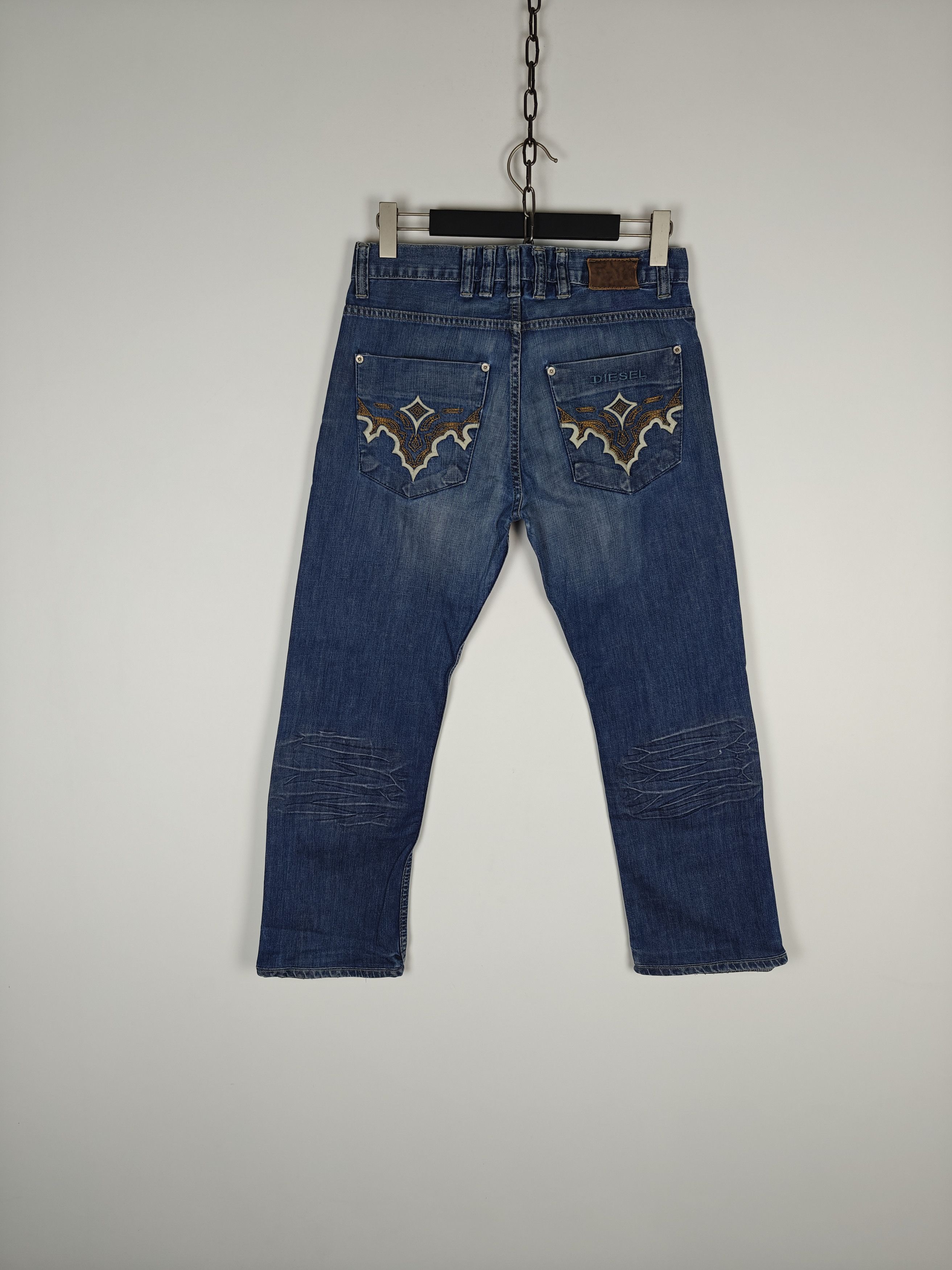 Diesel Diesel Denim Jeans Blue Pants VTG Pocket Logo 32X27 Size US 32 / EU 48 - 8 Thumbnail