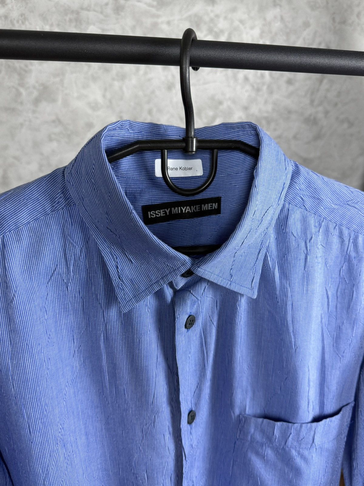Issey Miyake Vintage Issey Miyake Men Cotton Polyester Striped Shirt Size US XL / EU 56 / 4 - 6 Thumbnail