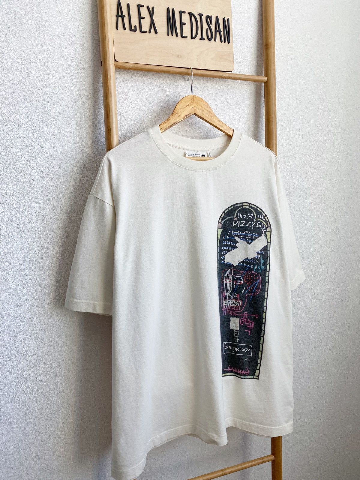 H&M × Jean-Michel Basquiat × Who Decides War WHO DECIDES WAR x BASQUIAT x H&M RELAXED FIT COTTON T-SHIRT Size US XL / EU 56 / 4 - 7 Thumbnail