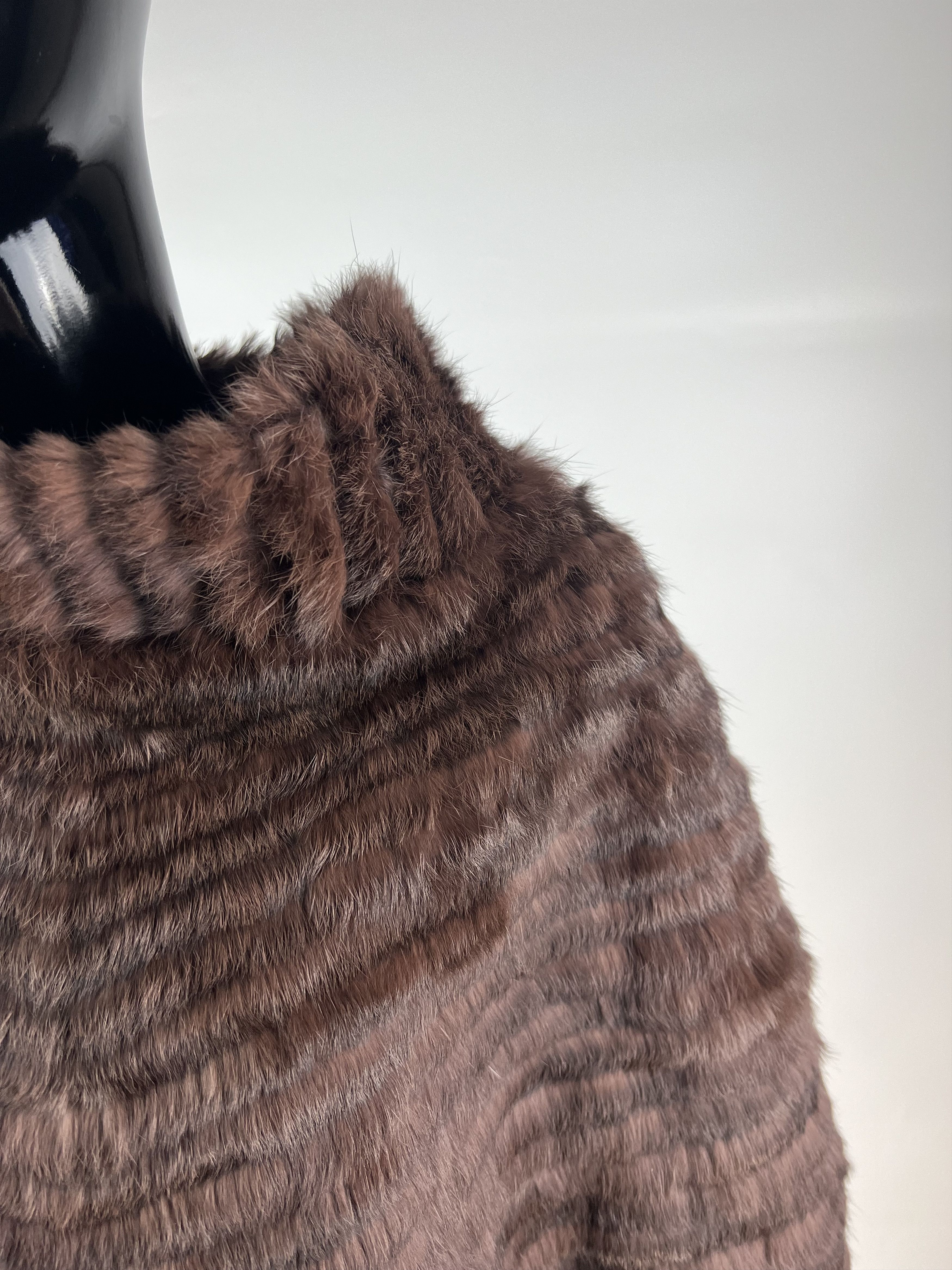 Designer Annabelle New York Rabbit Fur Poncho Cape One Size Size ONE SIZE - 5 Thumbnail