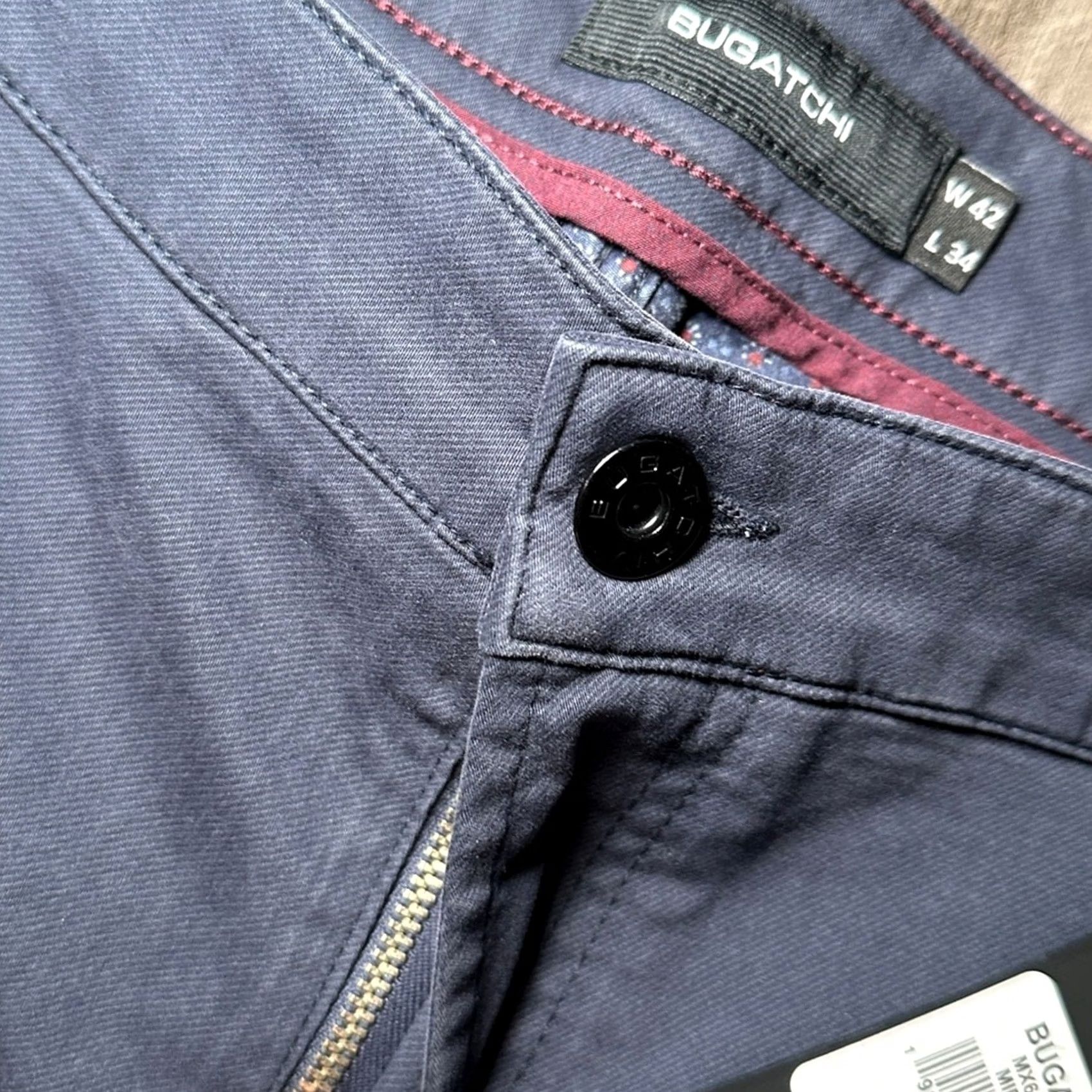 BUGATCHI Bugatchi Chino Pants Midnight Blue Bugatchi Loden Modal Blend 42x34 Mens Regular 42 Inseam 34 Size US 42 / EU 58 - 7 Thumbnail