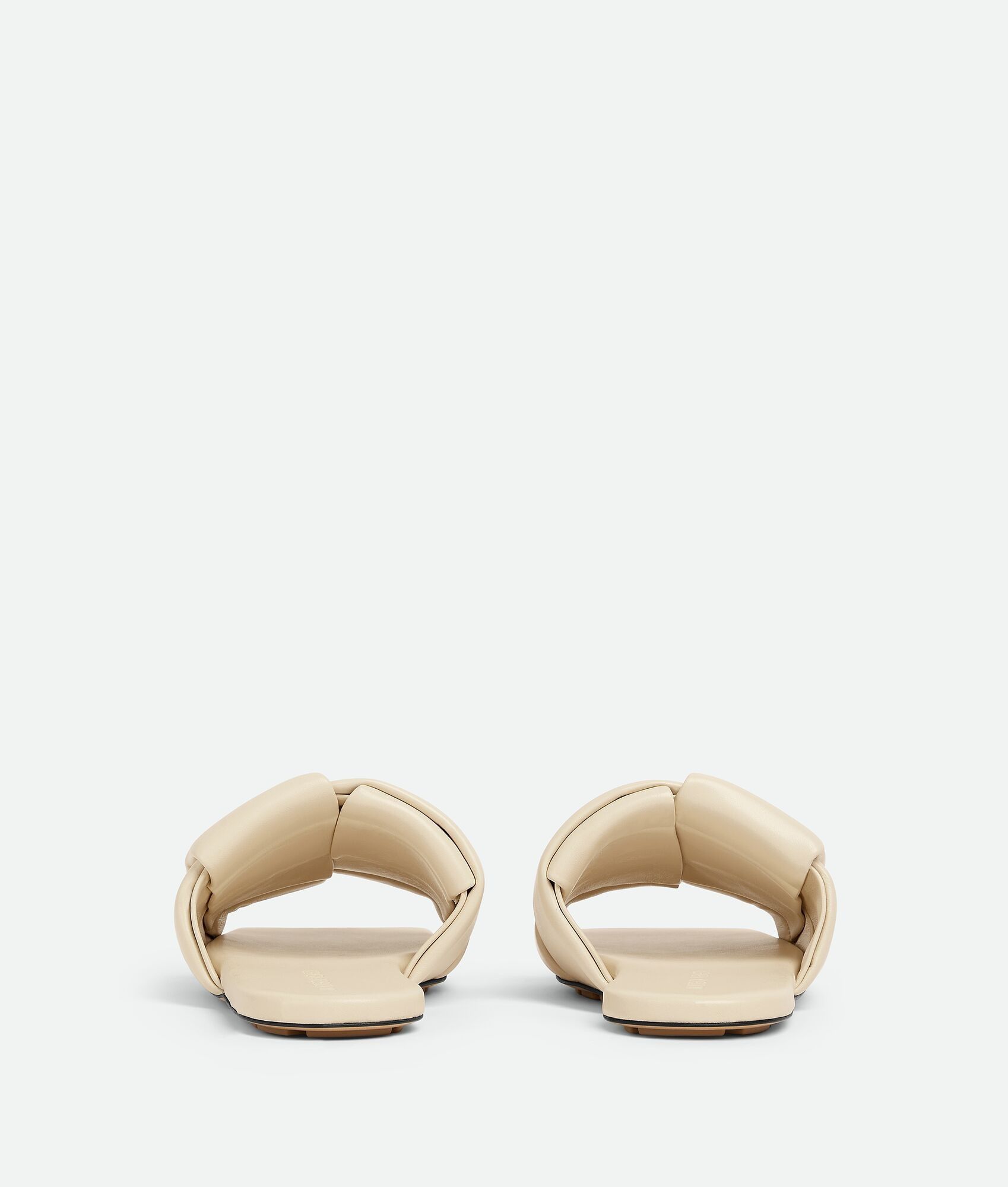 Bottega Veneta o1bcso1str0425 Patch Flat Mules in Sea Salt Size US 8 / IT 38 - 3 Thumbnail