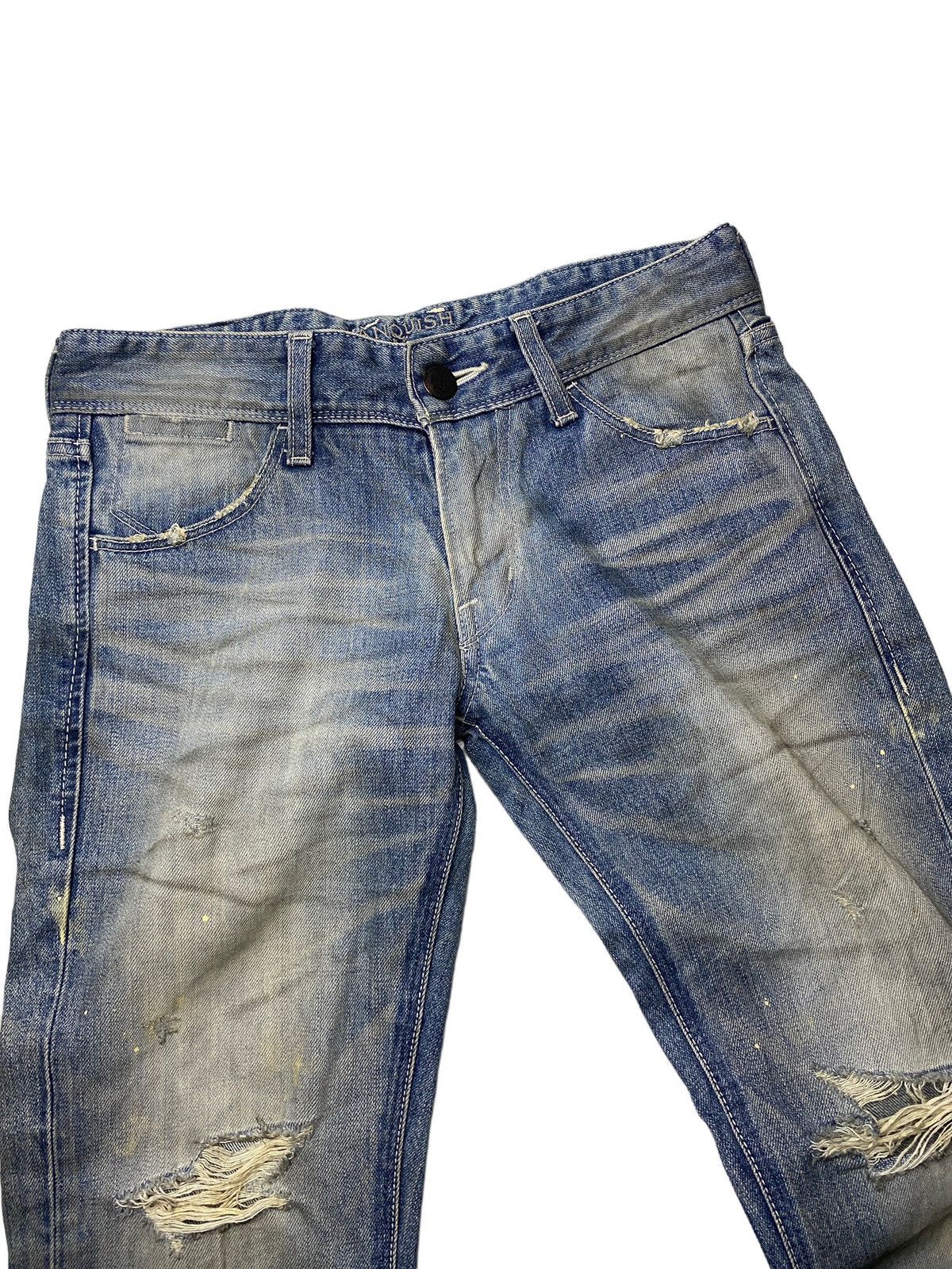 If Six Was Nine Vanquish Murder License Flared Distressed Jeans Size US 29 - 3 Thumbnail