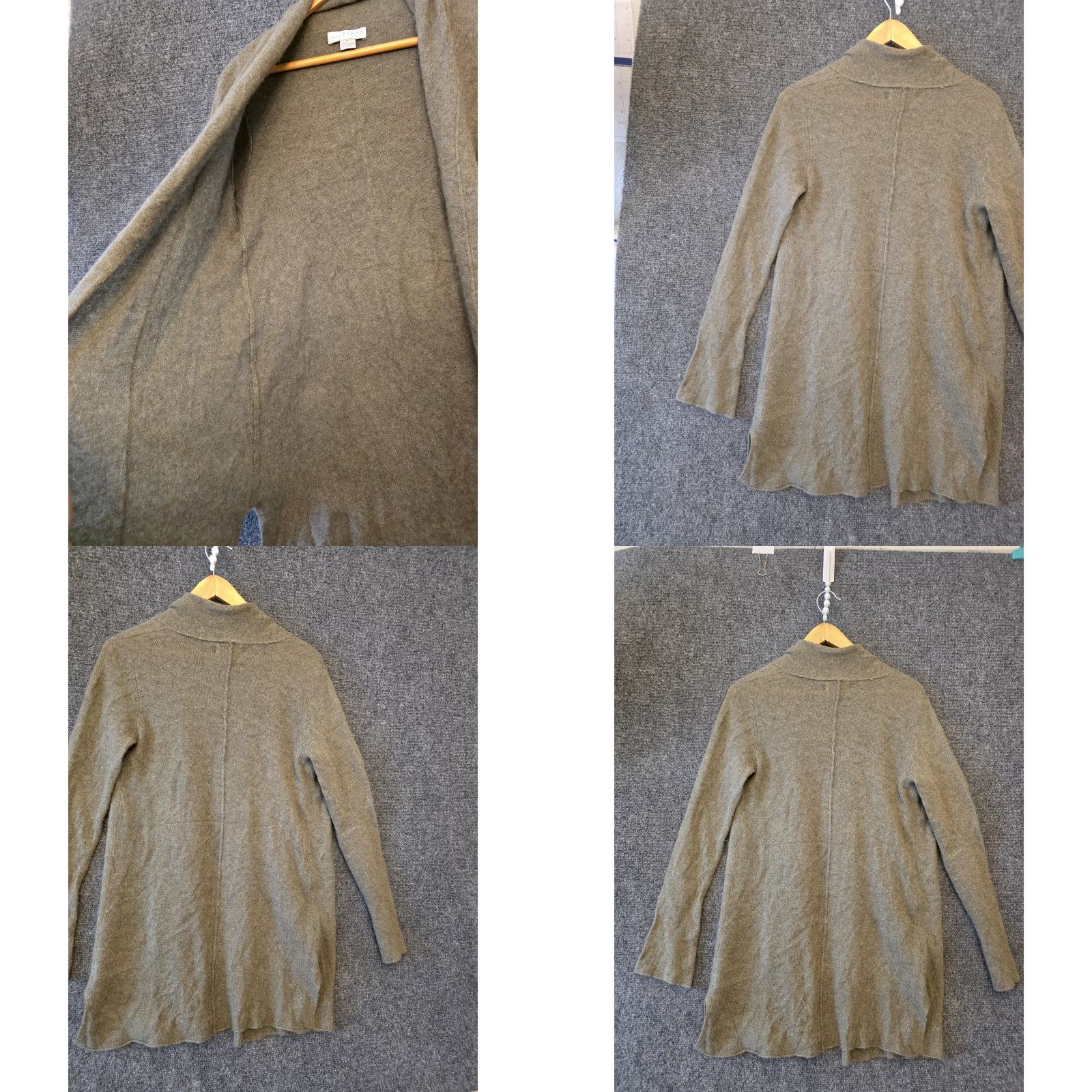 Vintage Kenar Cardigan Sweater Womens Medium Green 100% Cashmere Open Front Longline Mens Womens Girls Boys Size M / US 6-8 / IT 42-44 - 8 Thumbnail